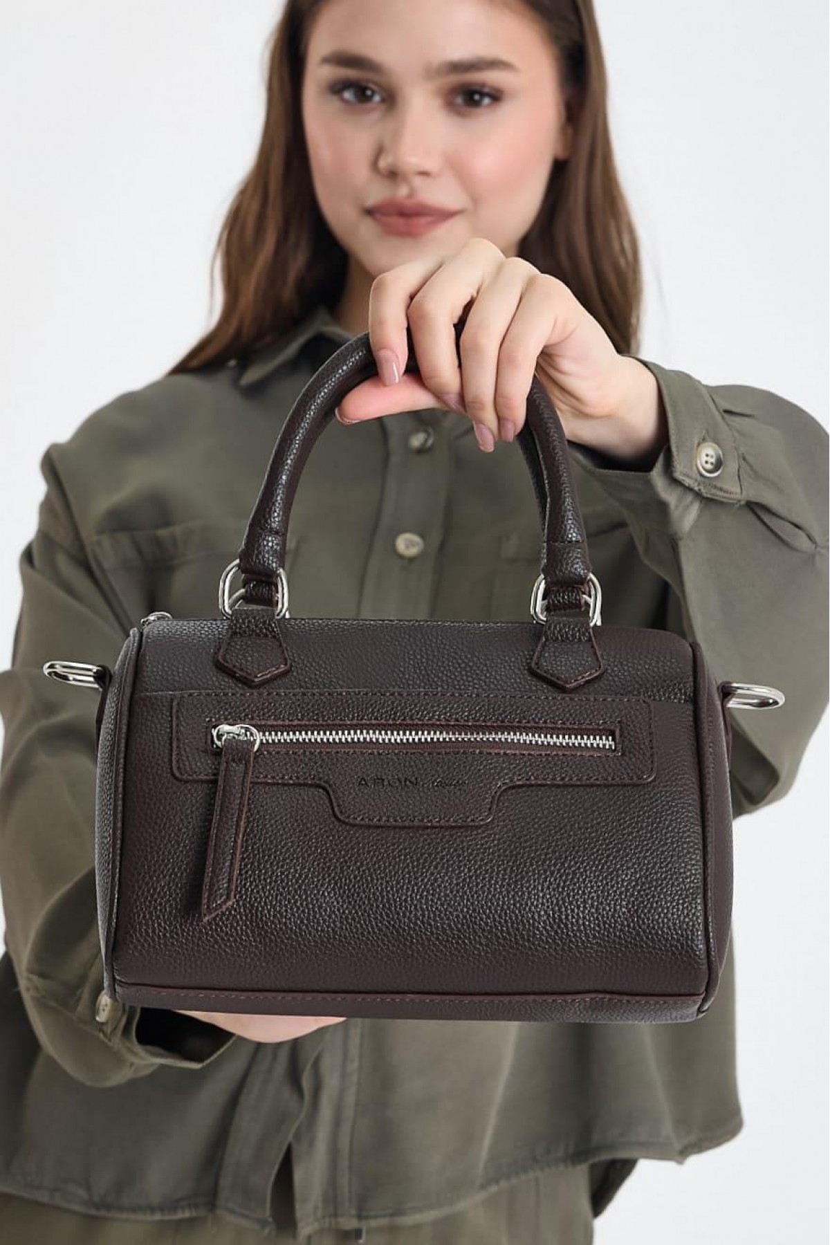 Lorena Brown Multi-Eyelet Women's Handbag