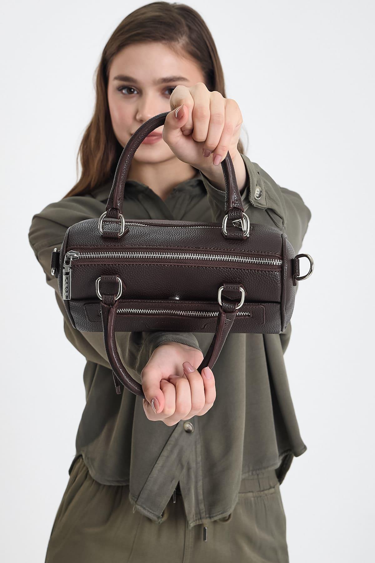 Lorena Brown Multi-Eyelet Women's Handbag