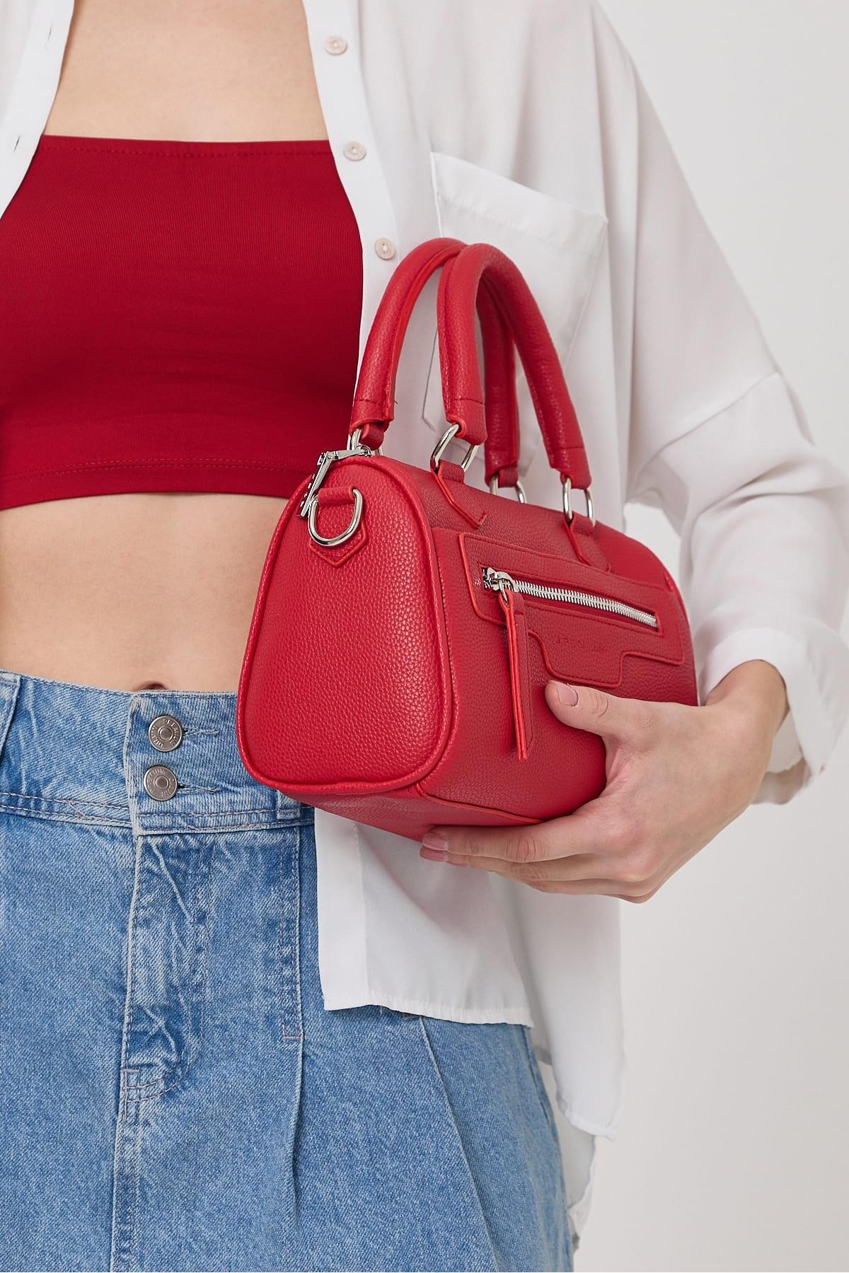 Lorena Red Multi-Eyelet Women's Handbag
