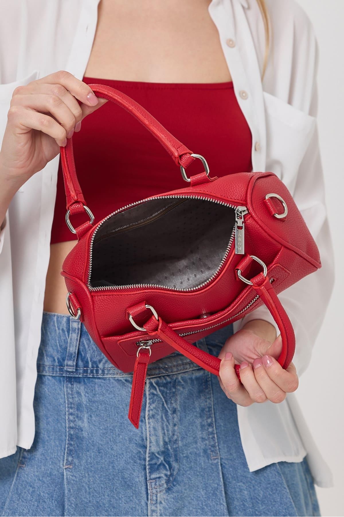 Lorena Red Multi-Eyelet Women's Handbag