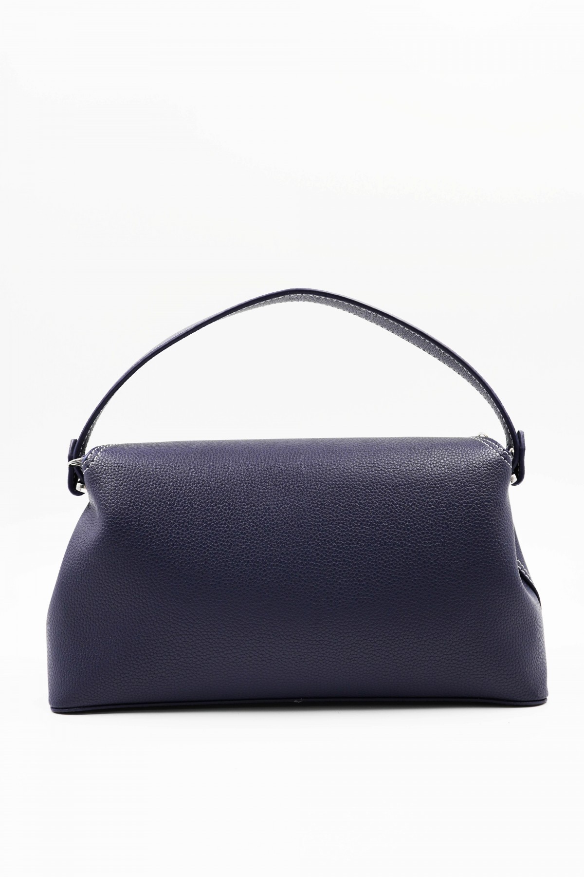 Rebeca Navy Blue Women's Handbag with Stitching Details