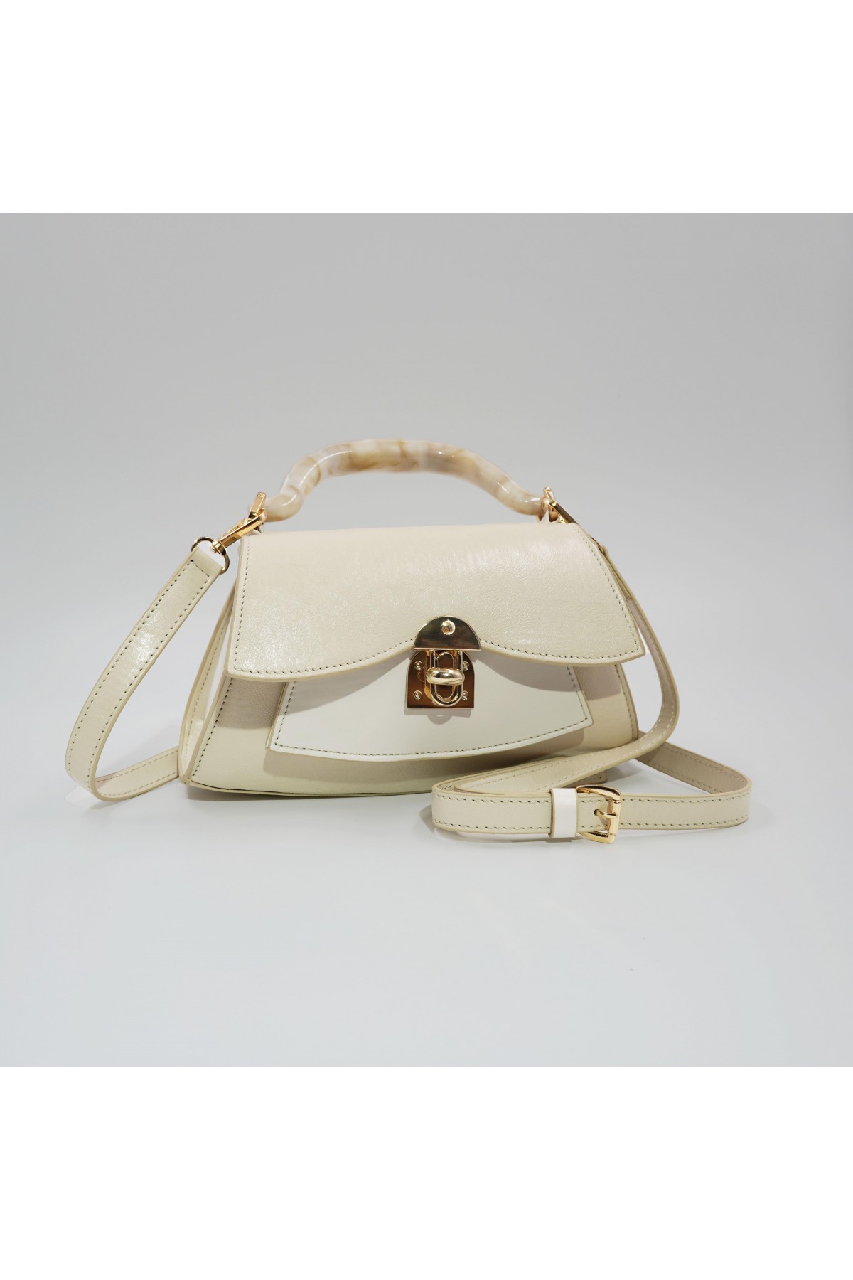Luisa Beige Locked Women's Handbag