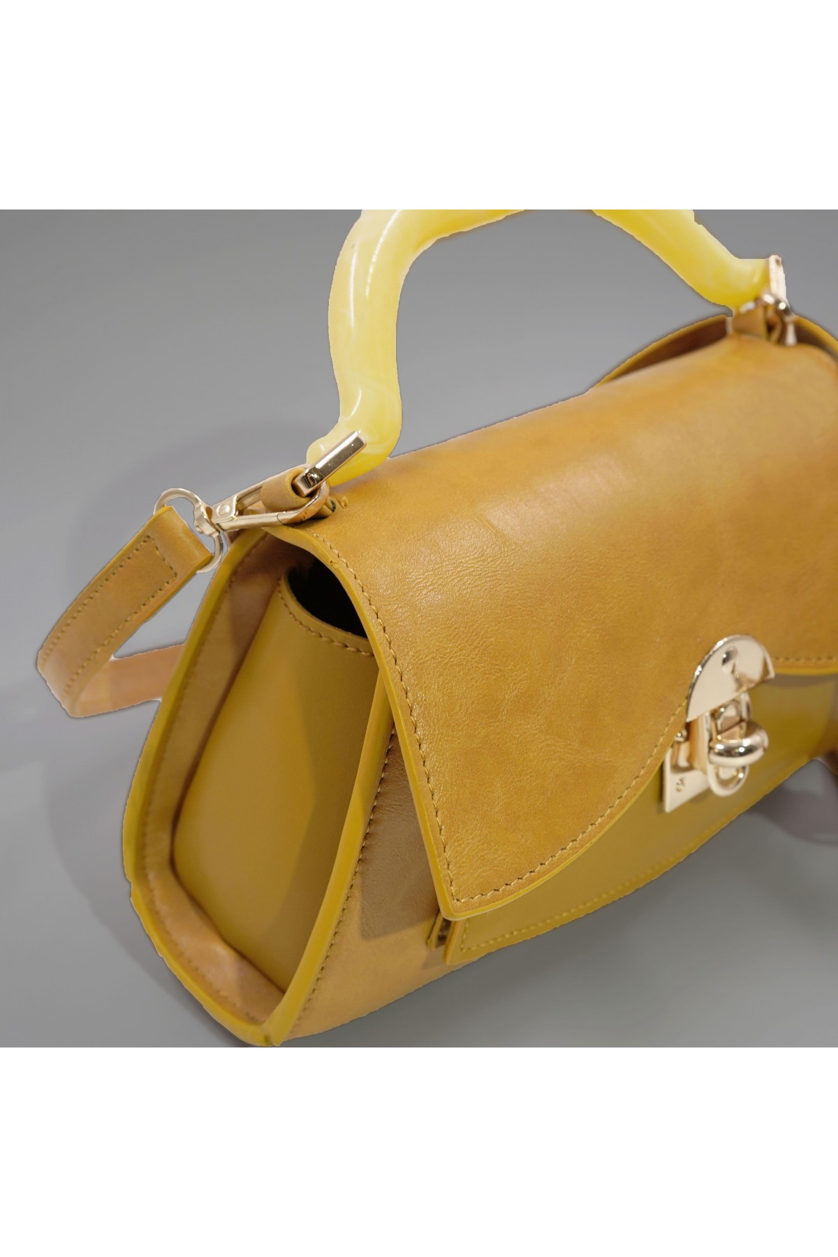 Luisa Mustard Women's Zippered Handbag