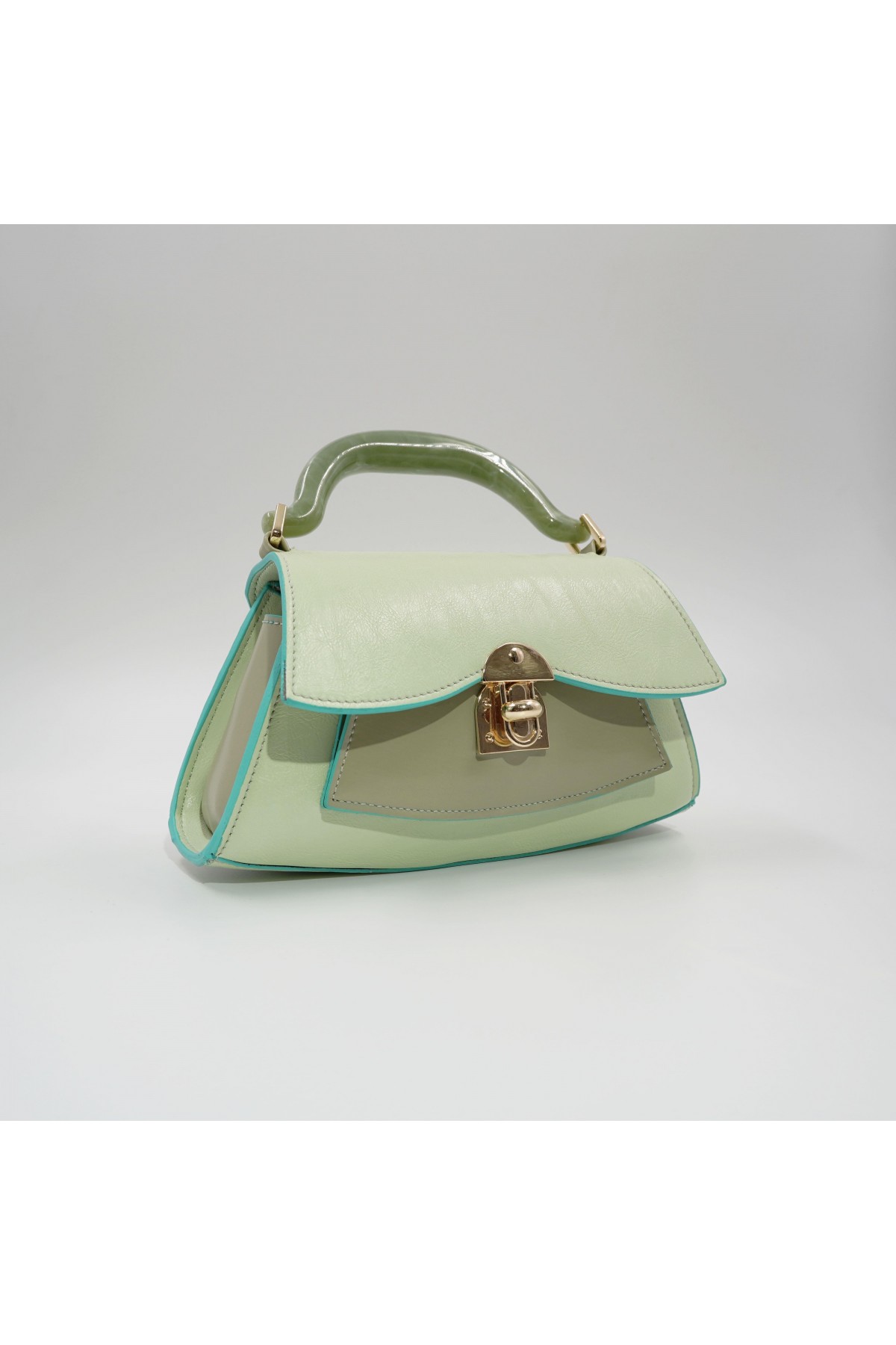 Luisa Aqua Green Locked Women's Handbag
