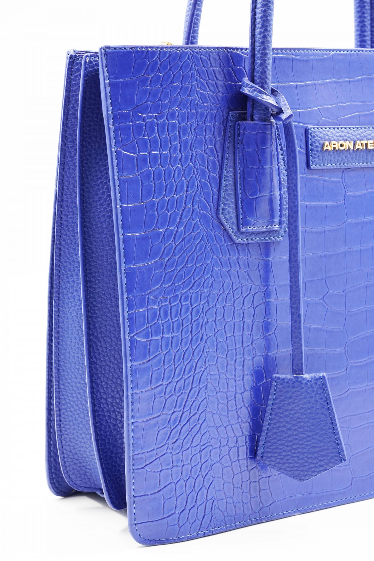 Natalia Saks Blue Crocodile Detailed Women's Shoulder Bag