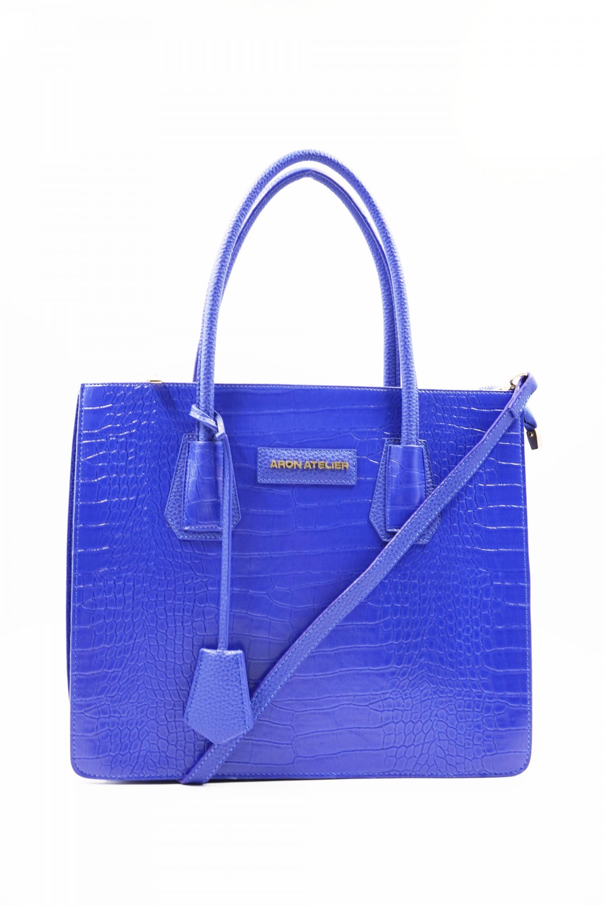 Natalia Saks Blue Crocodile Detailed Women's Shoulder Bag