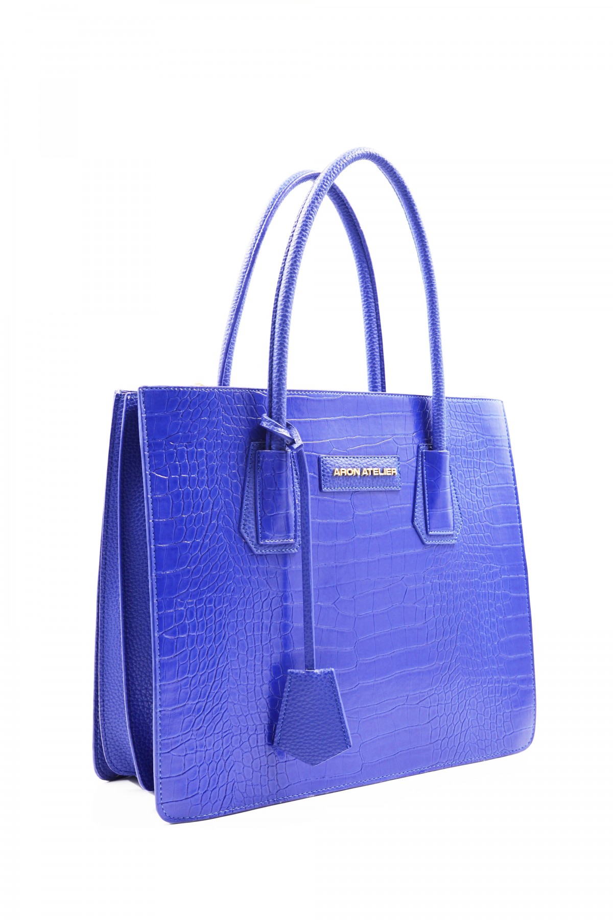 Natalia Saks Blue Crocodile Detailed Women's Shoulder Bag