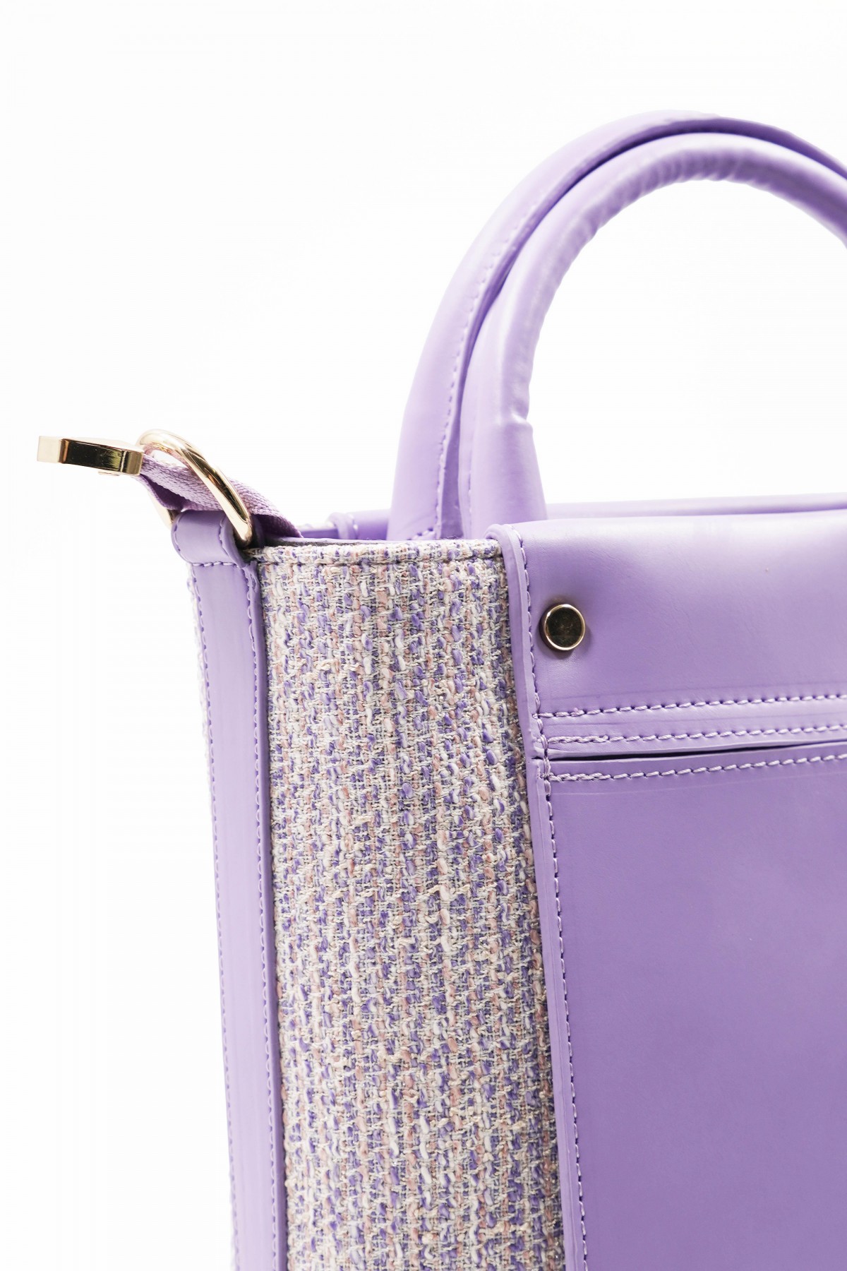 Valentina Special Edition Lilac Plaid Detail Women's Shoulder Bag