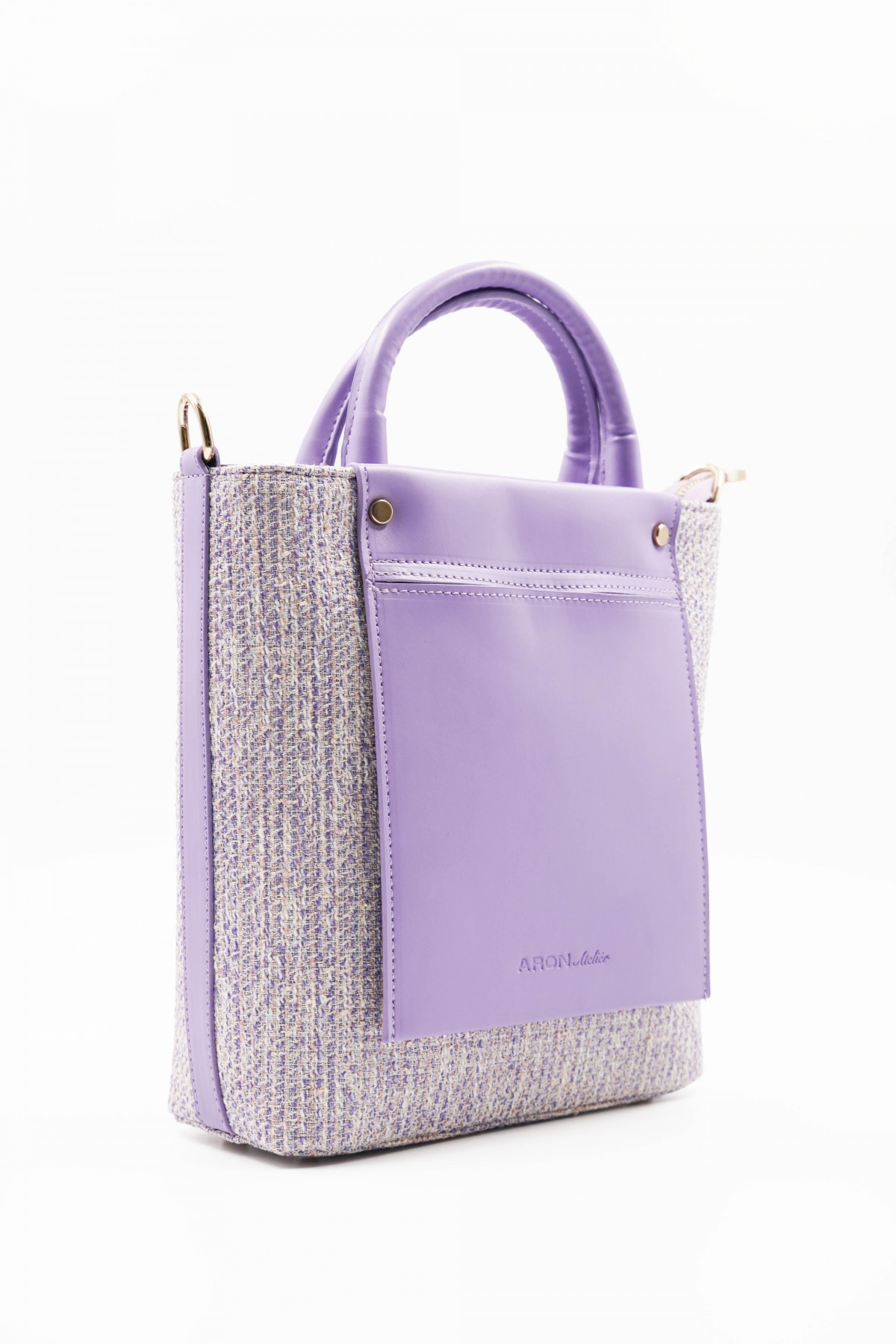 Valentina Special Edition Lilac Plaid Detail Women's Shoulder Bag