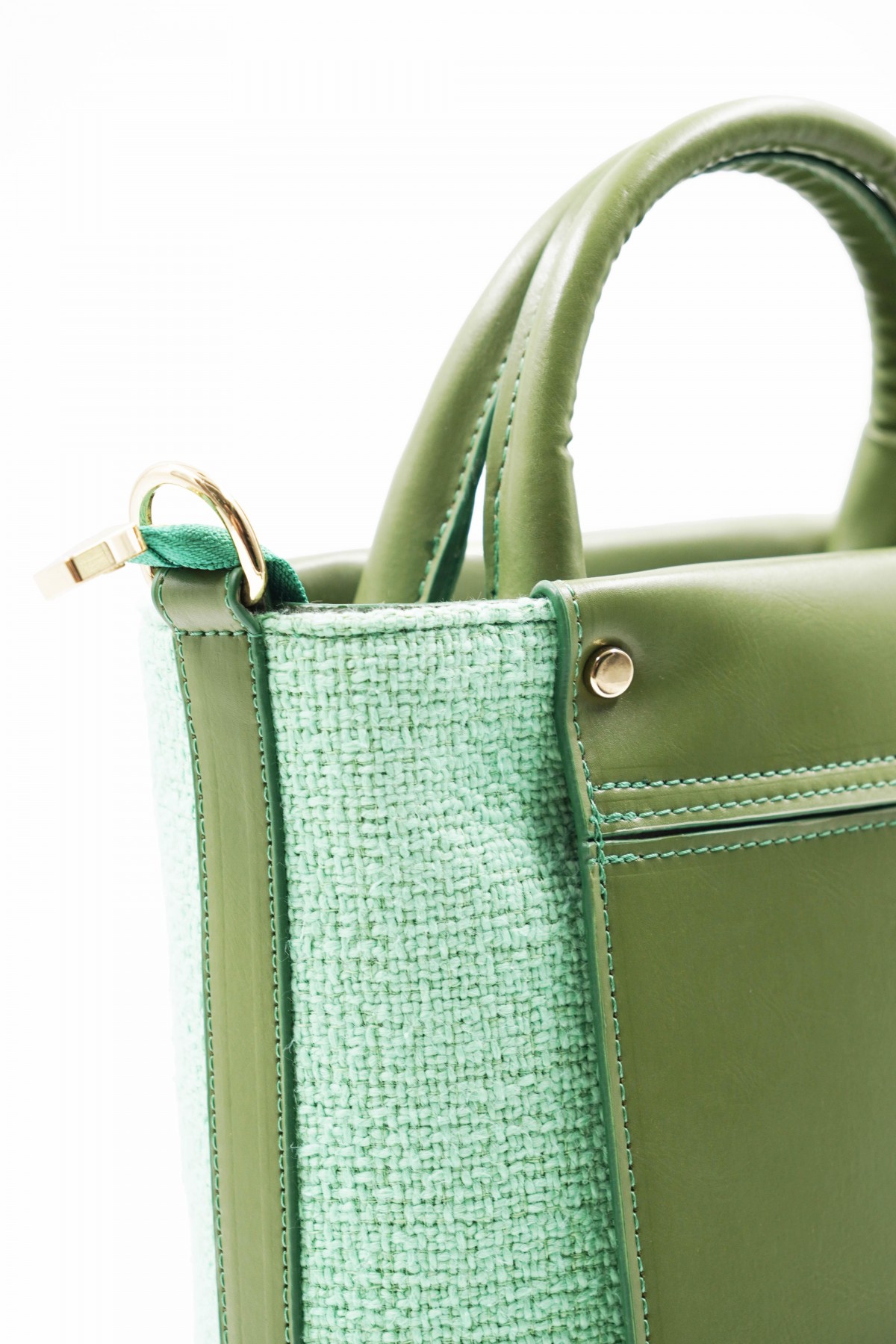 Valentina Special Edition Green Plaid Detail Women's Shoulder Bag