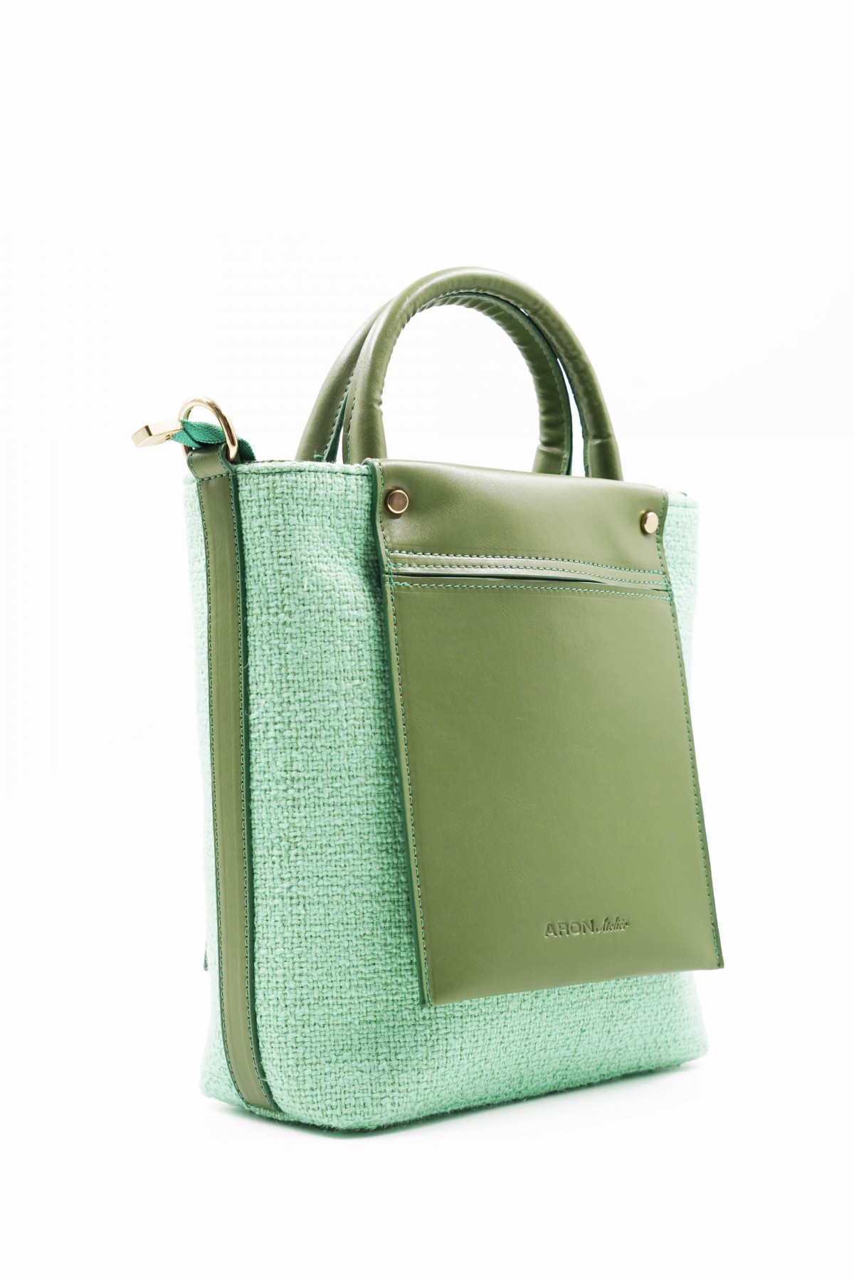 Valentina Special Edition Green Plaid Detail Women's Shoulder Bag