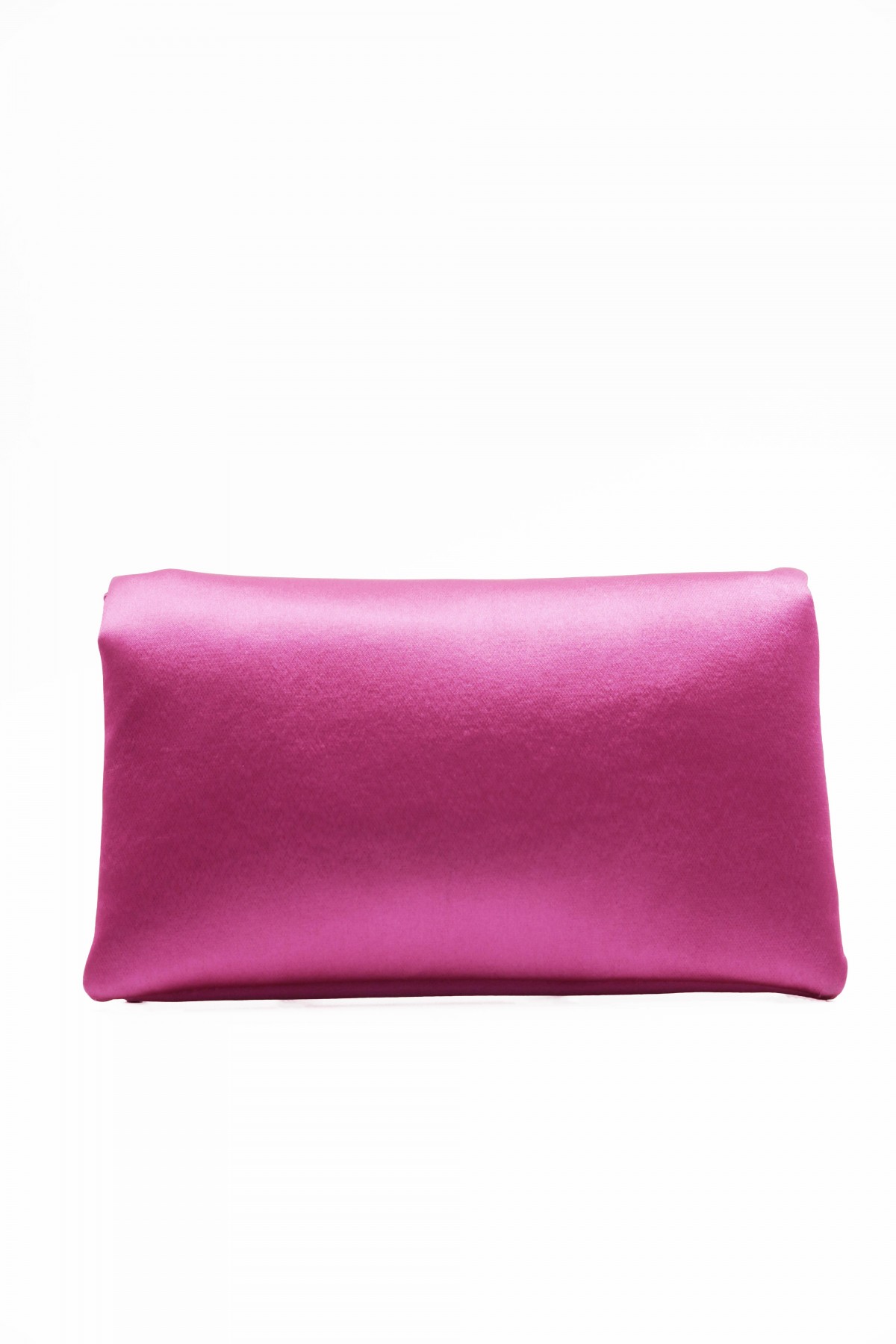 Yulia Fuchsia Satin Detailed Women's Hand and Shoulder Bag