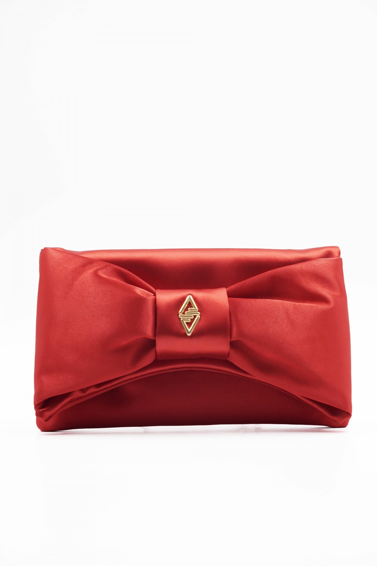Yulia Red Satin Detailed Women's Hand and Shoulder Bag