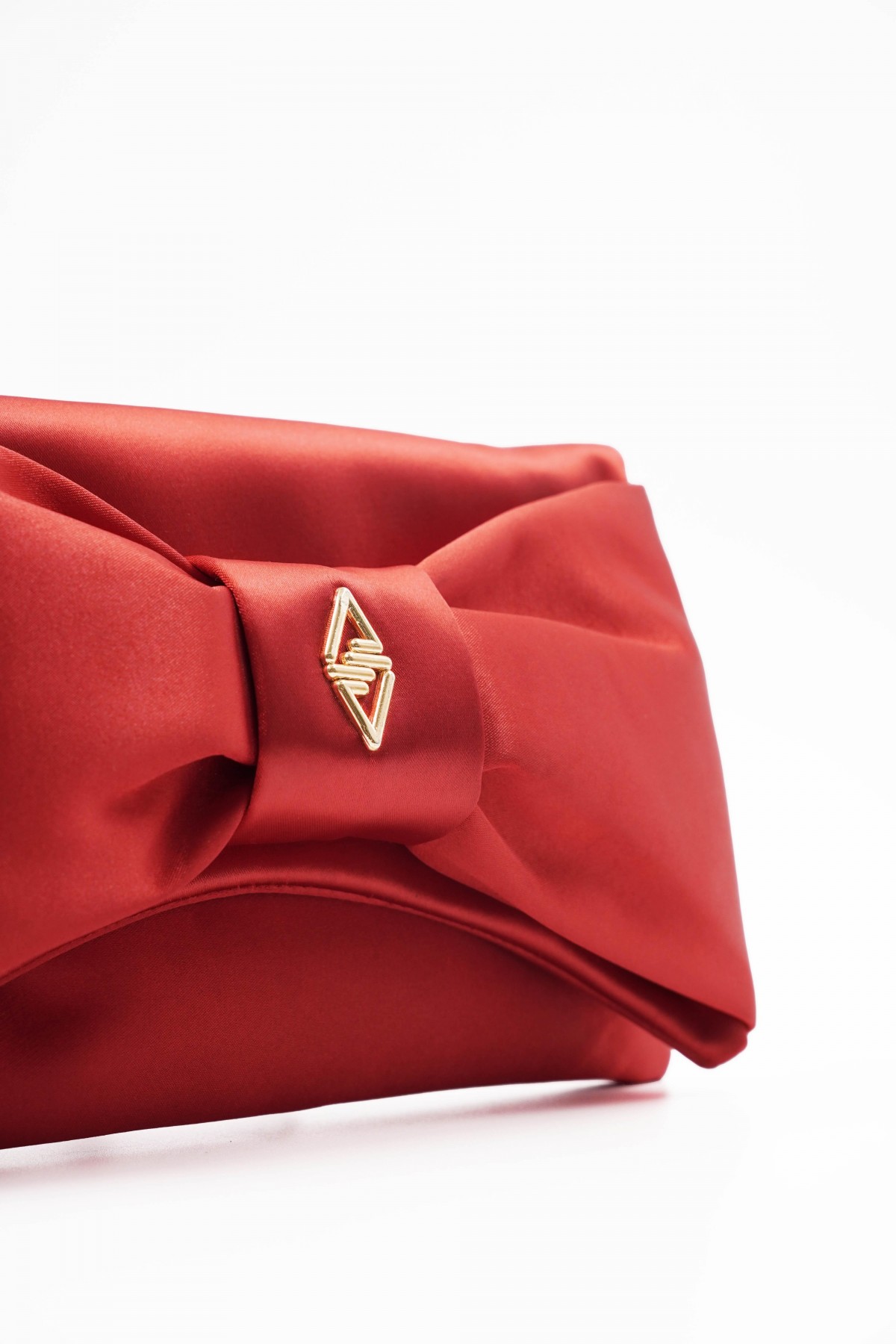 Yulia Red Satin Detailed Women's Hand and Shoulder Bag