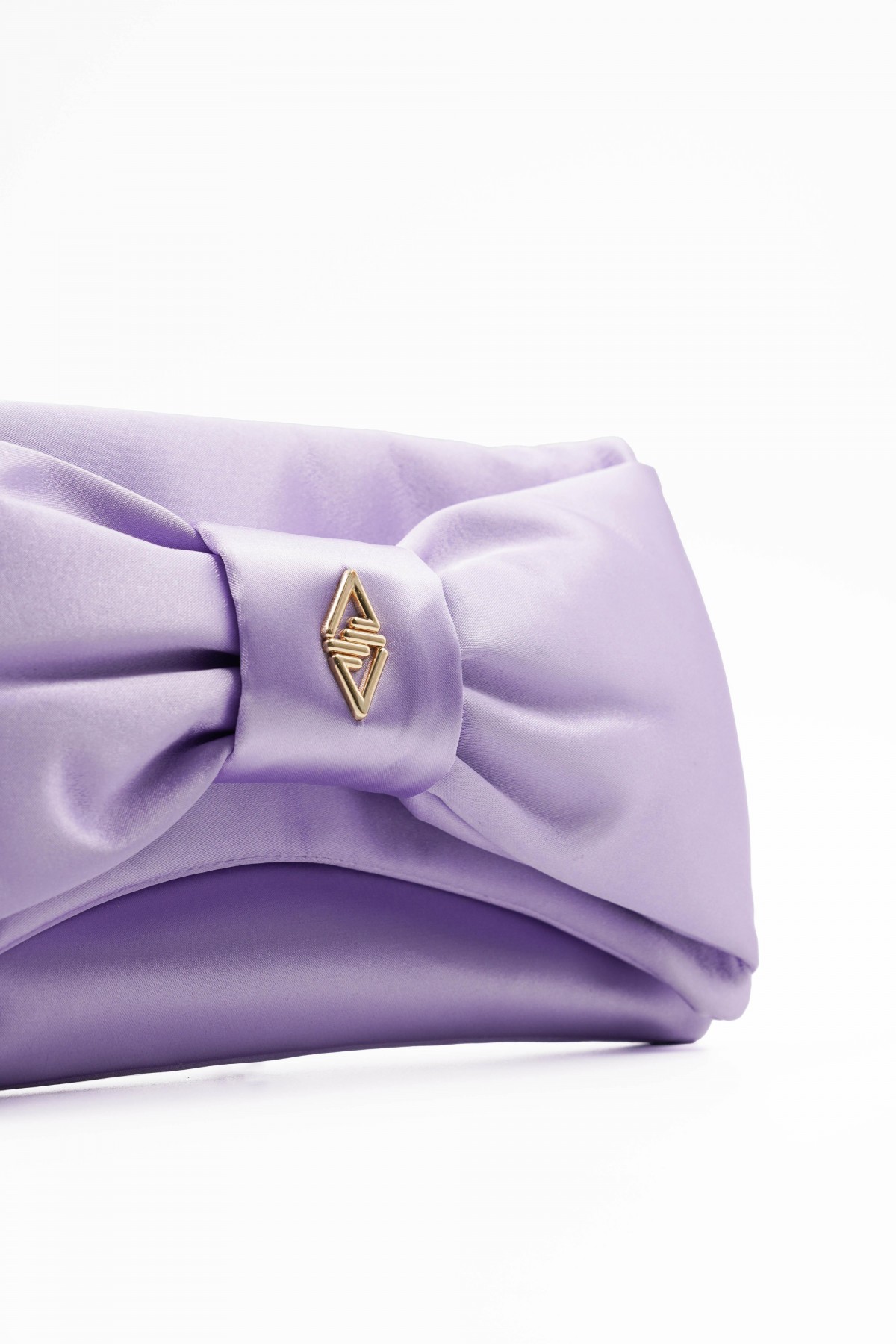 Yulia Lila Satin Detailed Women's Hand and Shoulder Bag