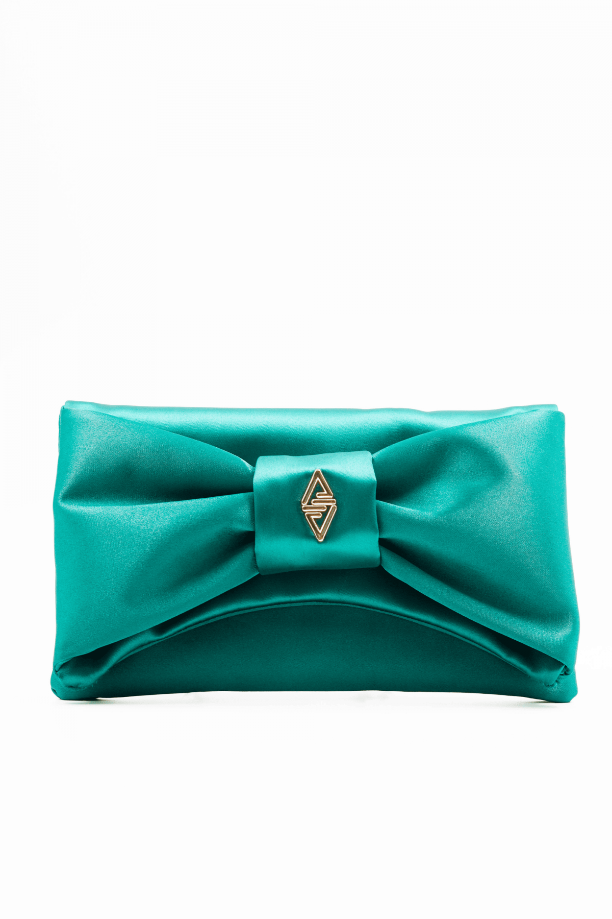 Yulia Green Satin Detailed Women's Hand and Shoulder Bag