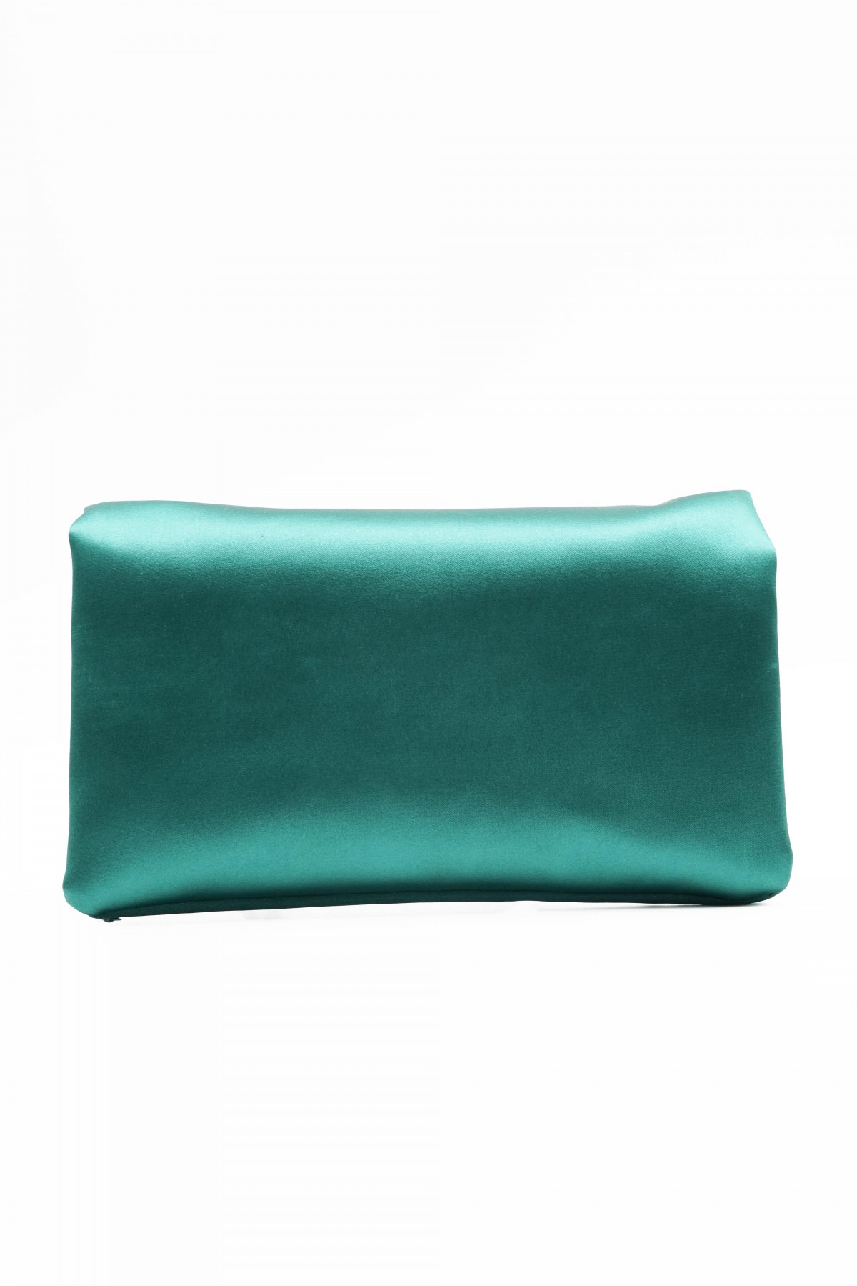 Yulia Green Satin Detailed Women's Hand and Shoulder Bag