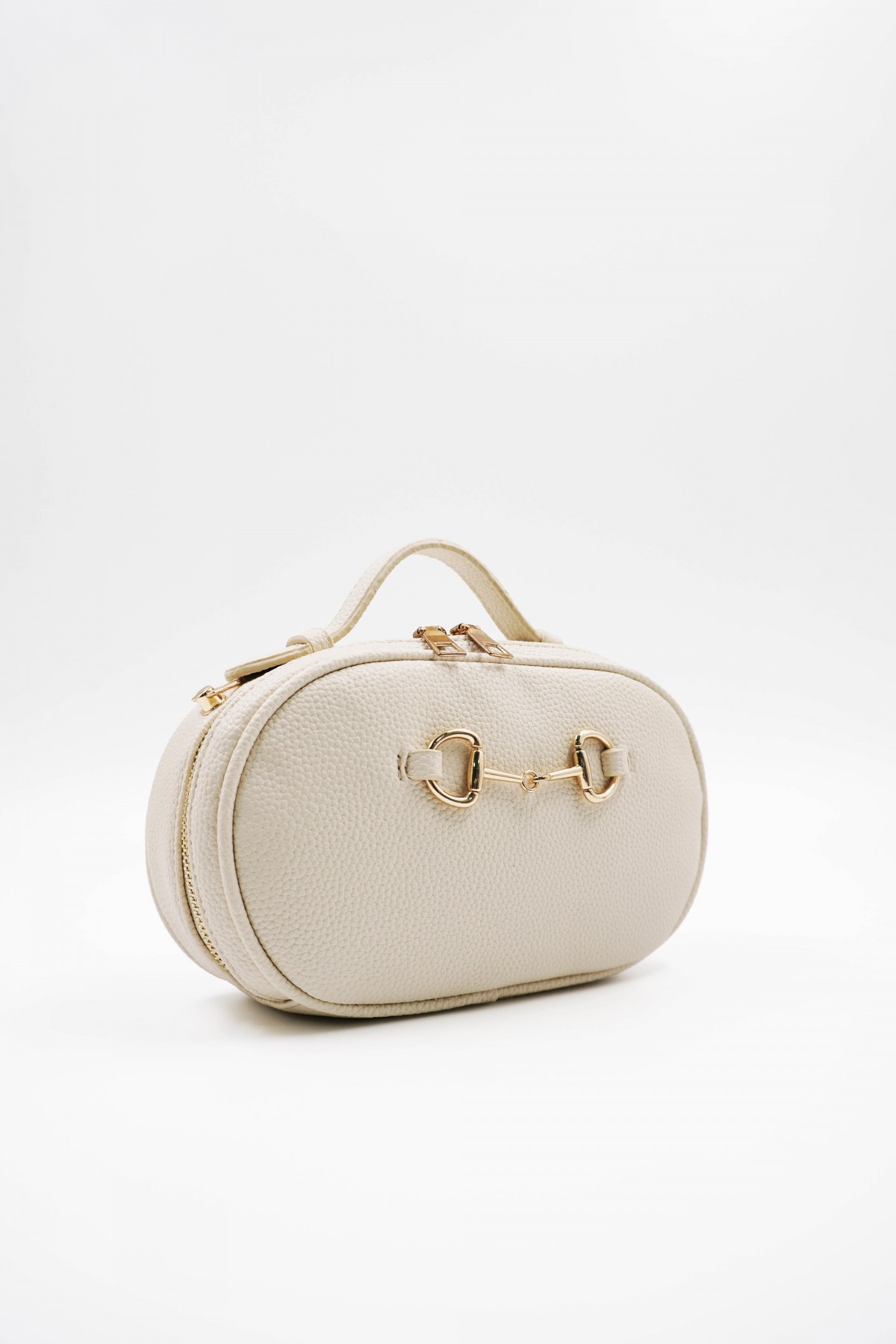 Bonnie Beige Accessory Detailed Women's Shoulder Bag