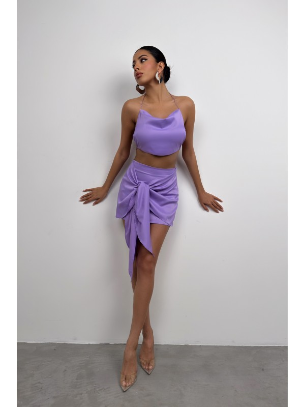 Cowl Neck Back Detail Blouse 24S15002