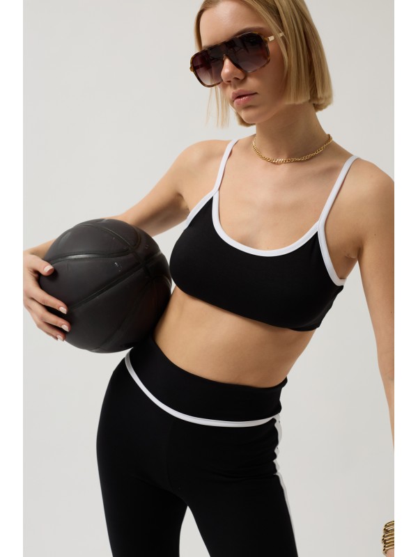 High Waist Leggings with Piping Detail 52204005