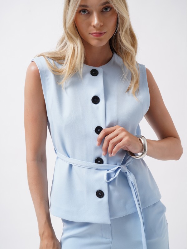 Belted Woven Vest 52212004