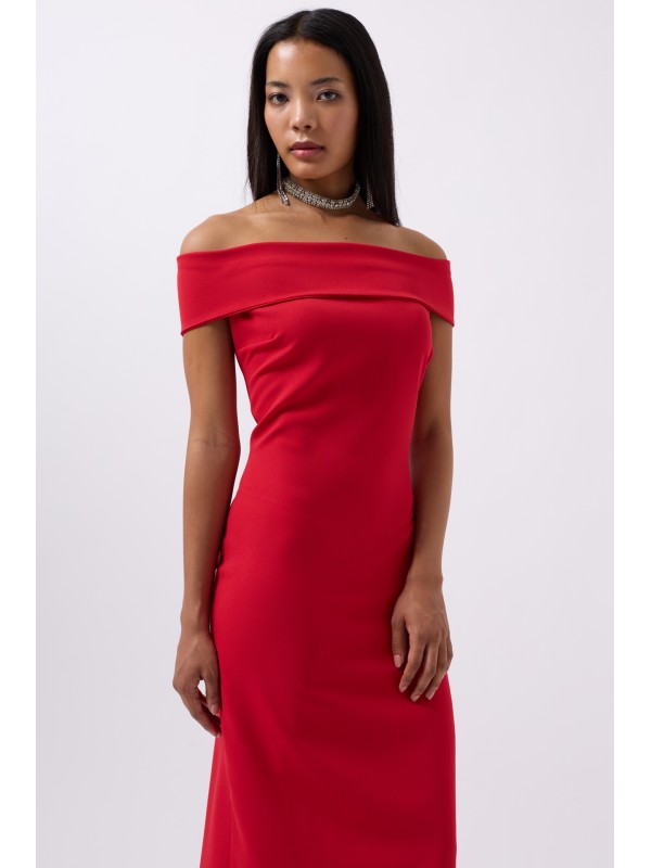 Shoulder Fold Detail Maxi Dress 52225079