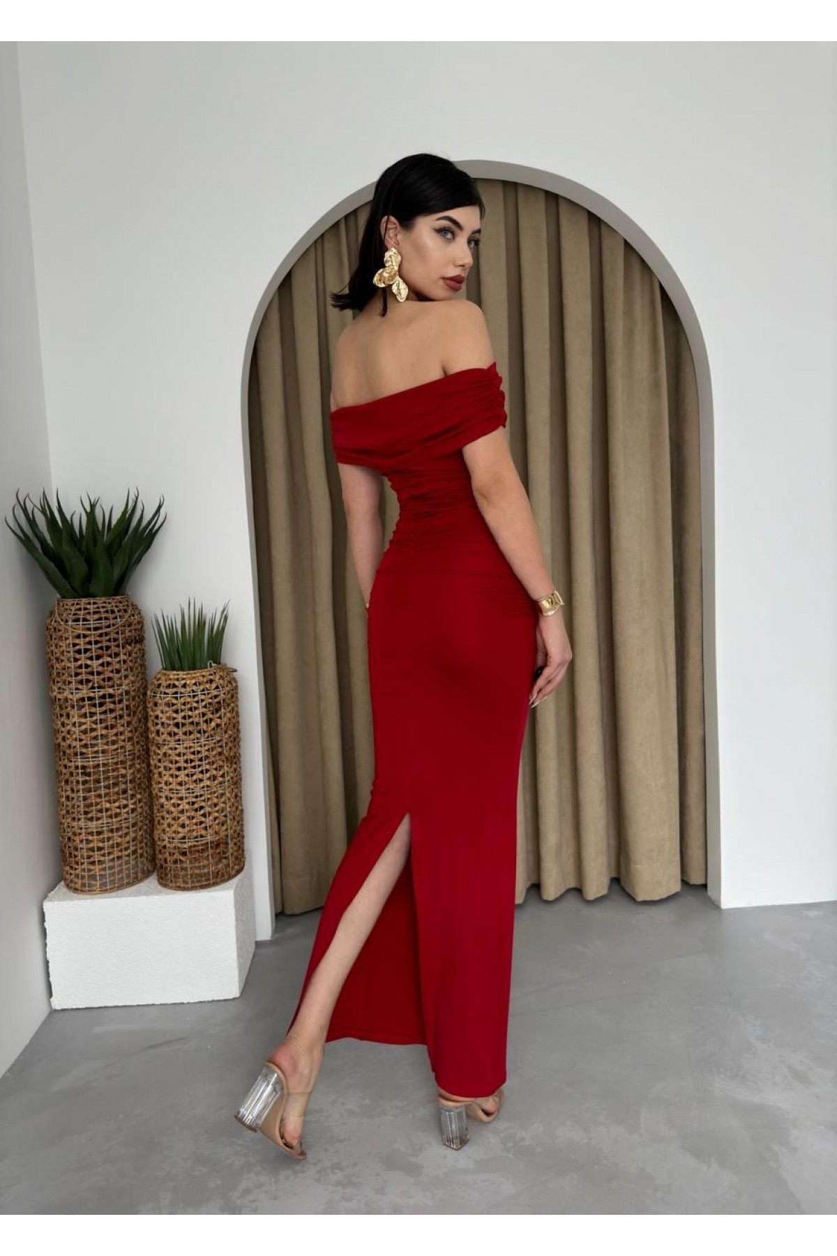 Milan Madonna Collar Pencil Dress ETK