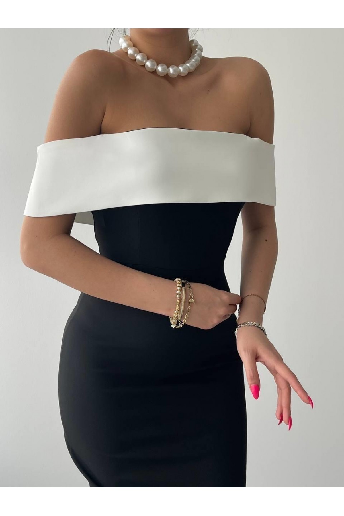 Danny Straplez Elbise ETK-00327-siyah