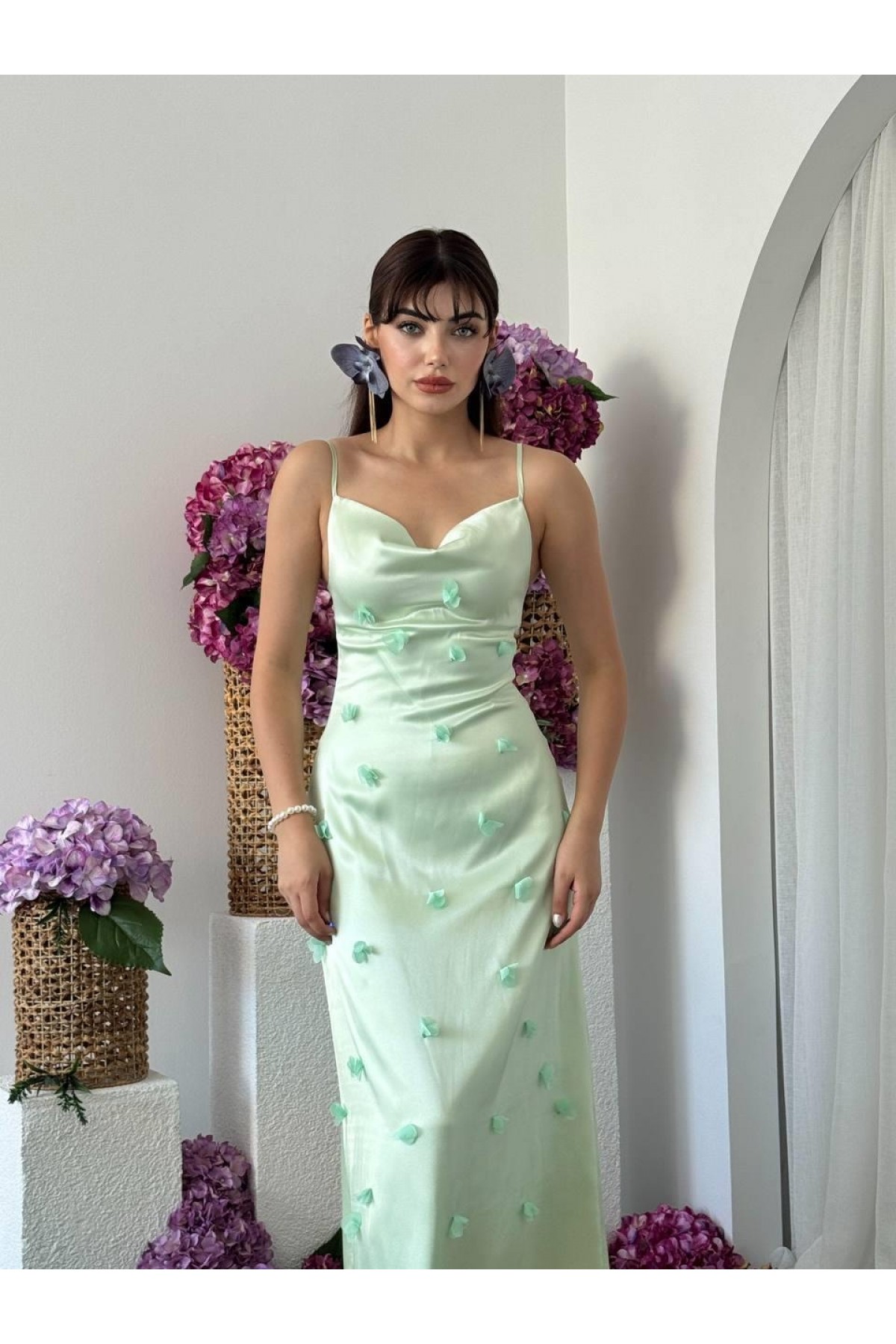 Dora Flower Detailed Dress ETK