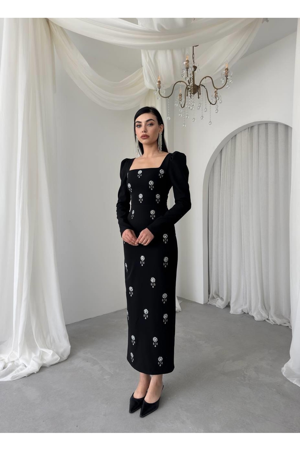 Pera Stone Detailed Dress ETK