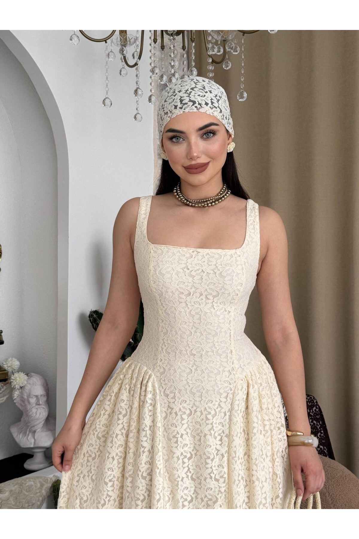 Muna Midi Elbise ETK-00914-bej