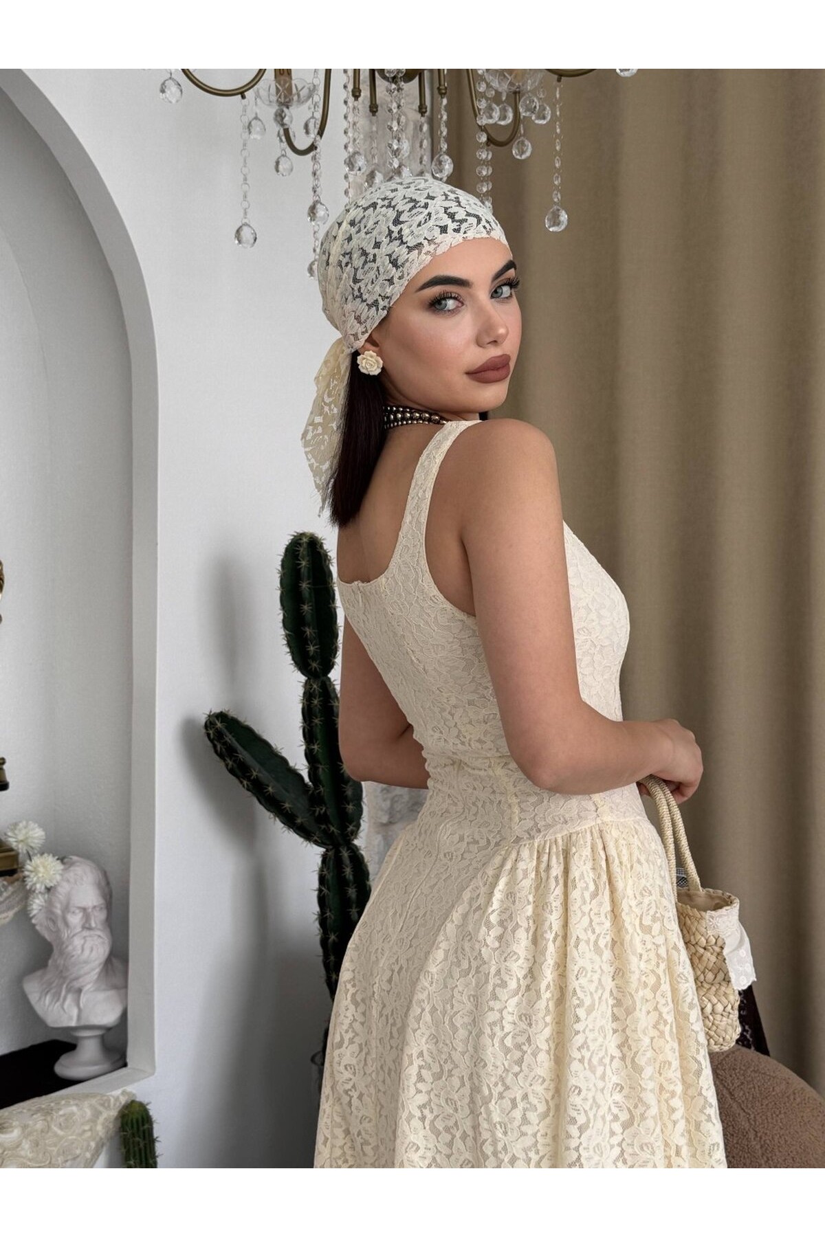 Muna Midi Elbise ETK-00914-bej