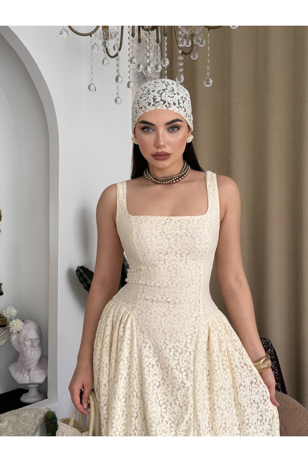 Muna Midi Elbise ETK-00914-bej