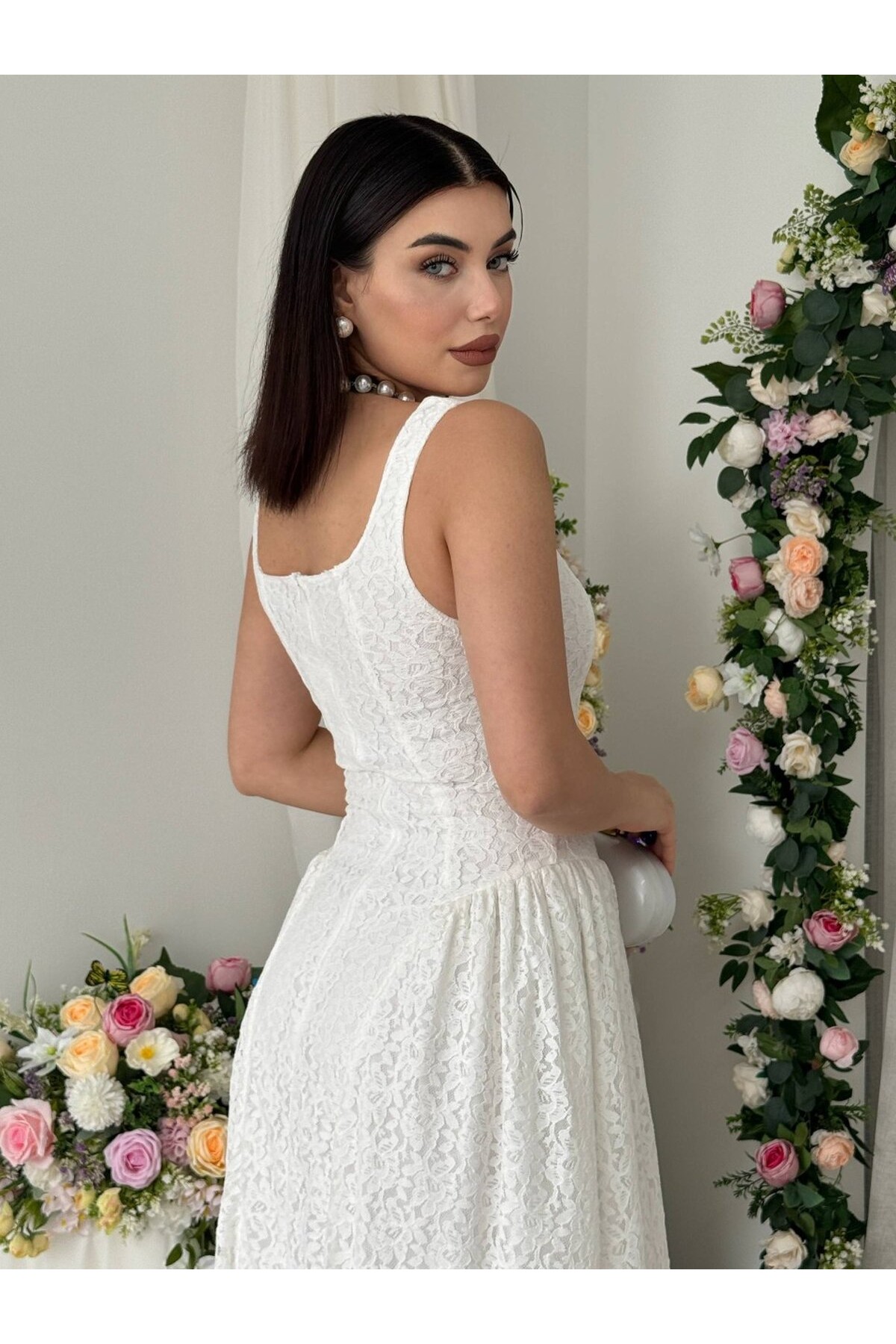 Muna Midi Elbise ETK-00914-ekru