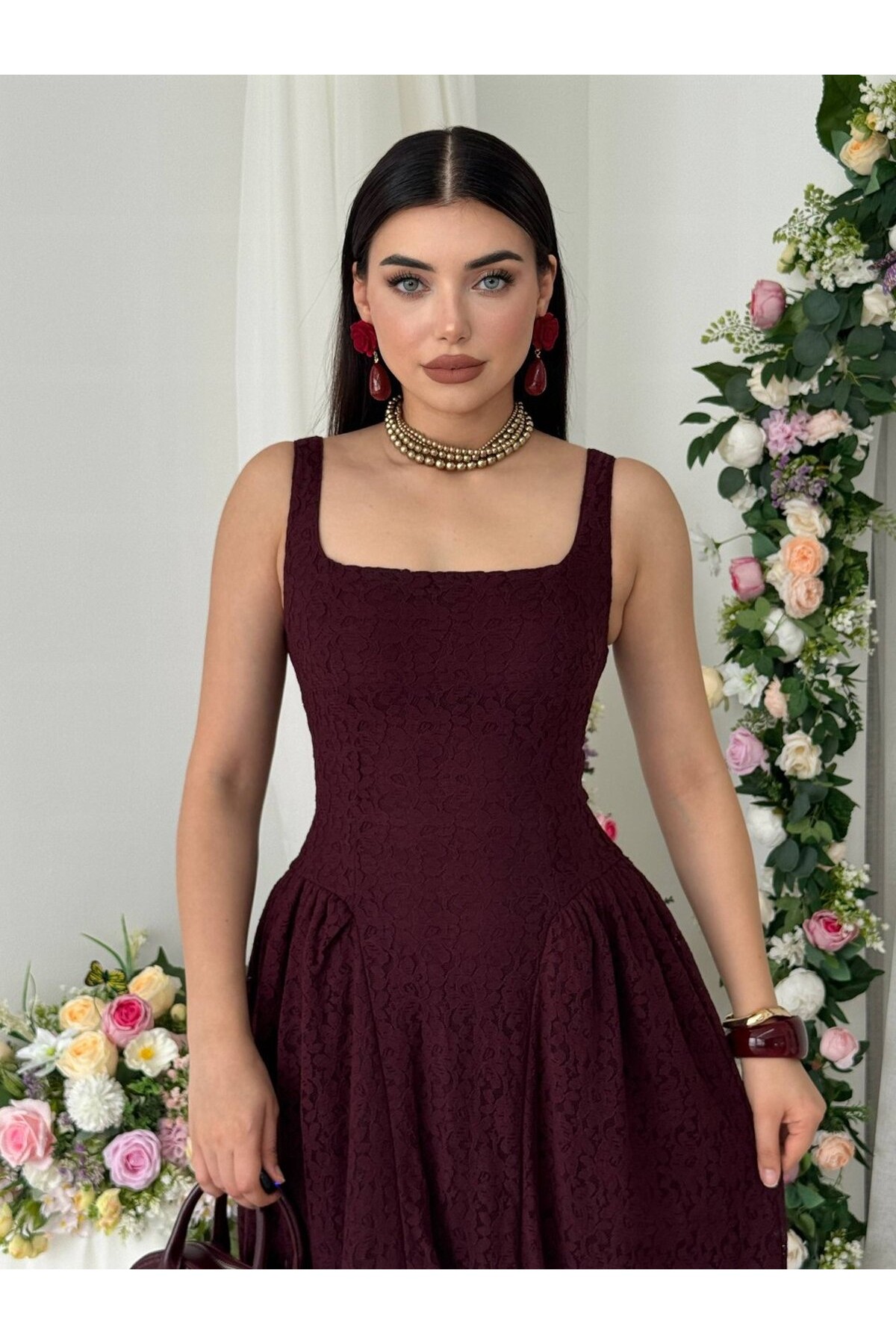 Muna Midi Elbise ETK-00914-murdum