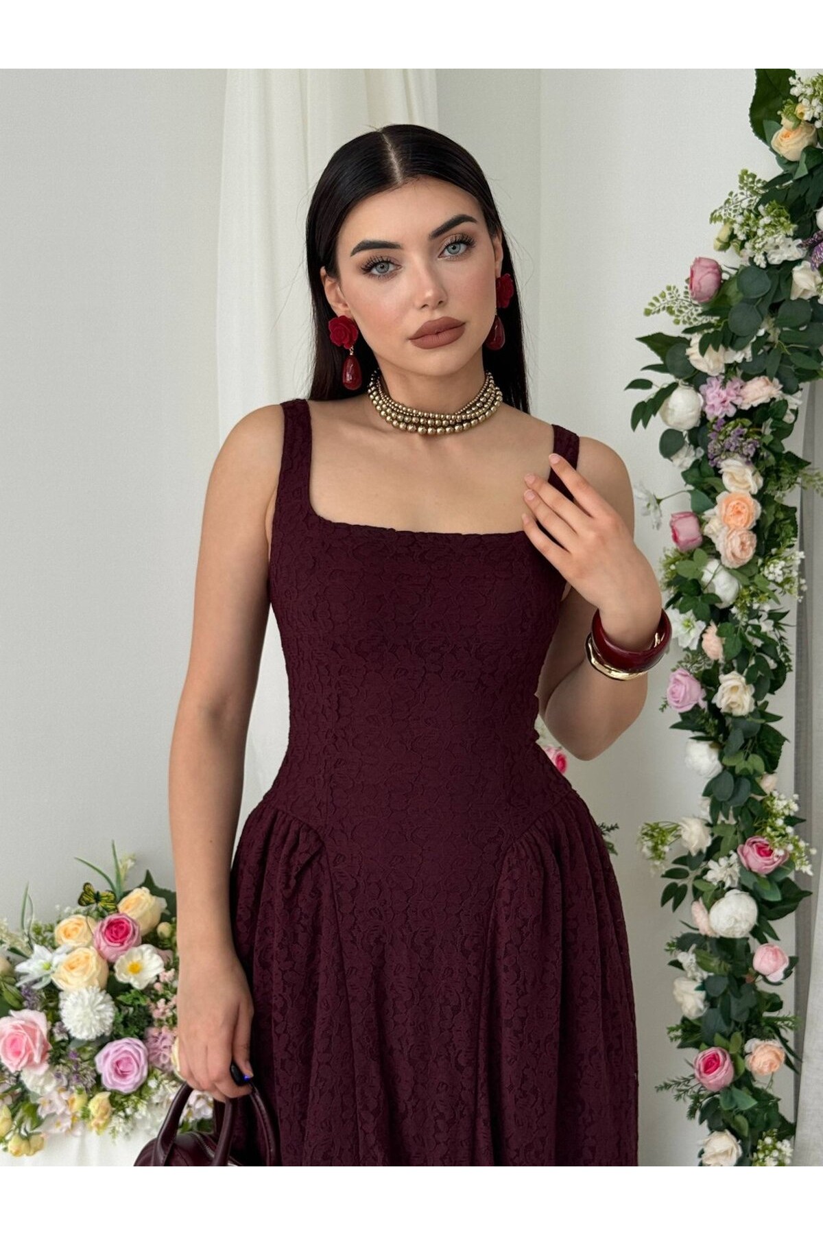 Muna Midi Elbise ETK-00914-murdum