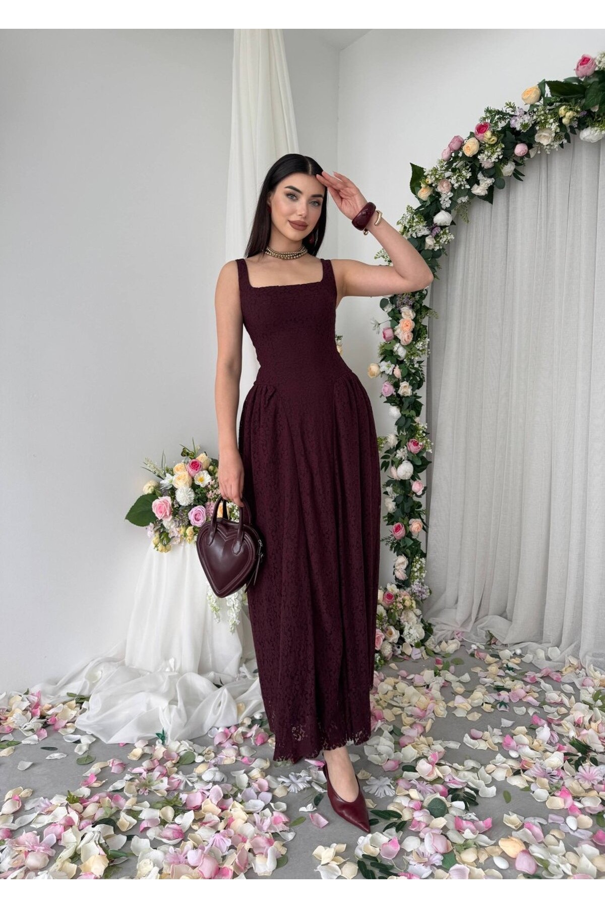 Muna Midi Elbise ETK-00914-murdum