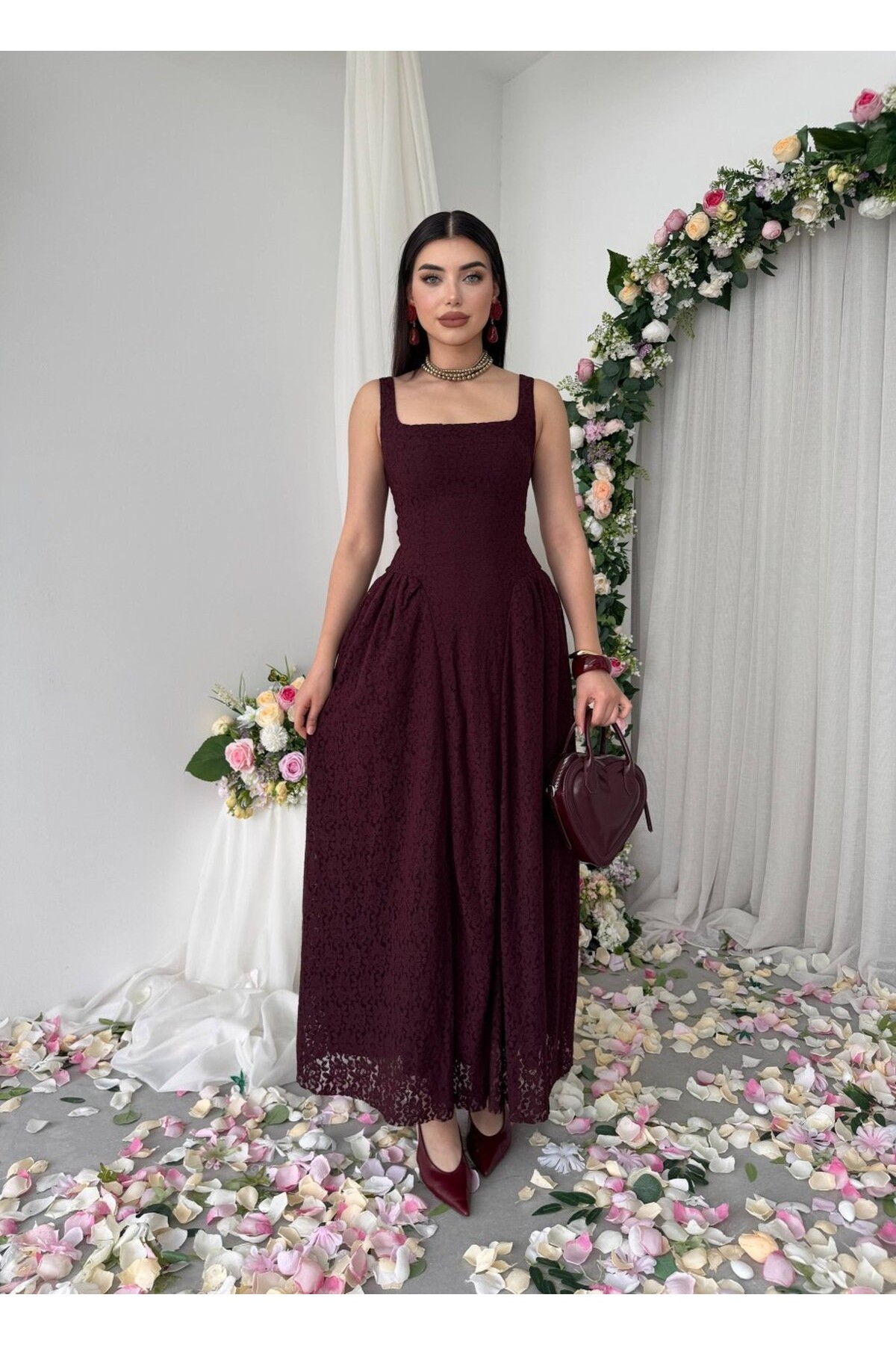 Muna Midi Elbise ETK-00914-murdum