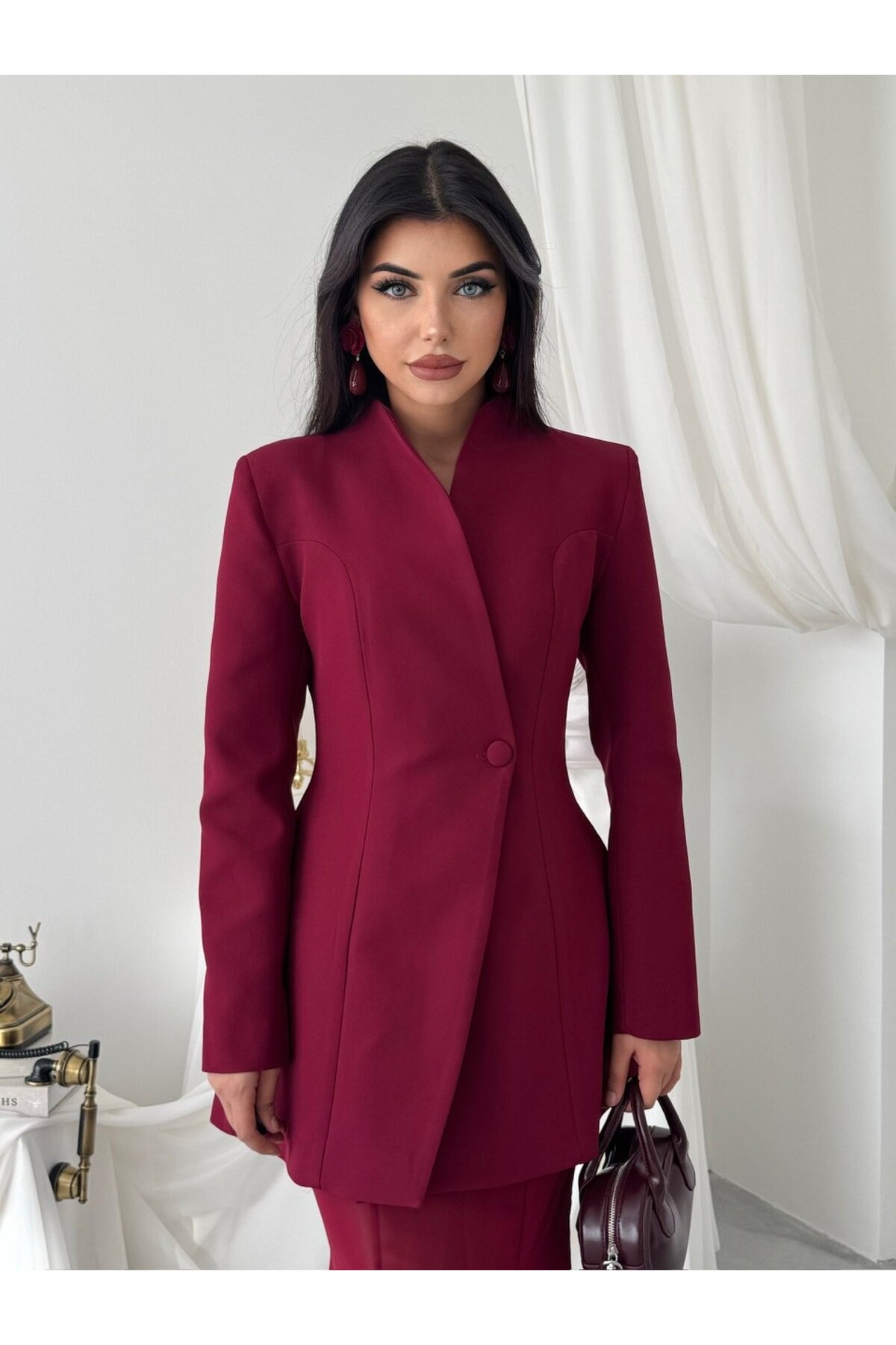 Sacra İkili Takım ETK-01057-bordo