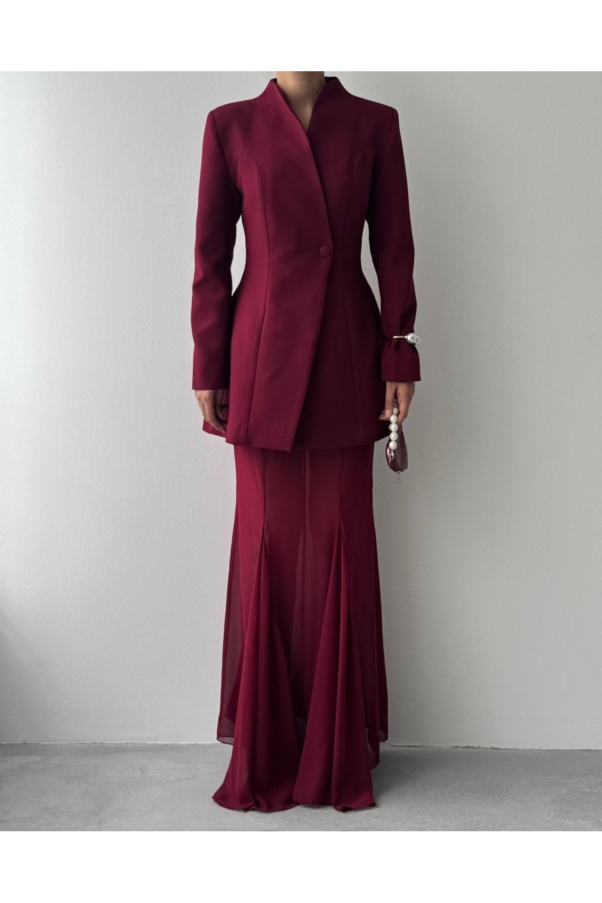 Sacra İkili Takım ETK-01057-bordo