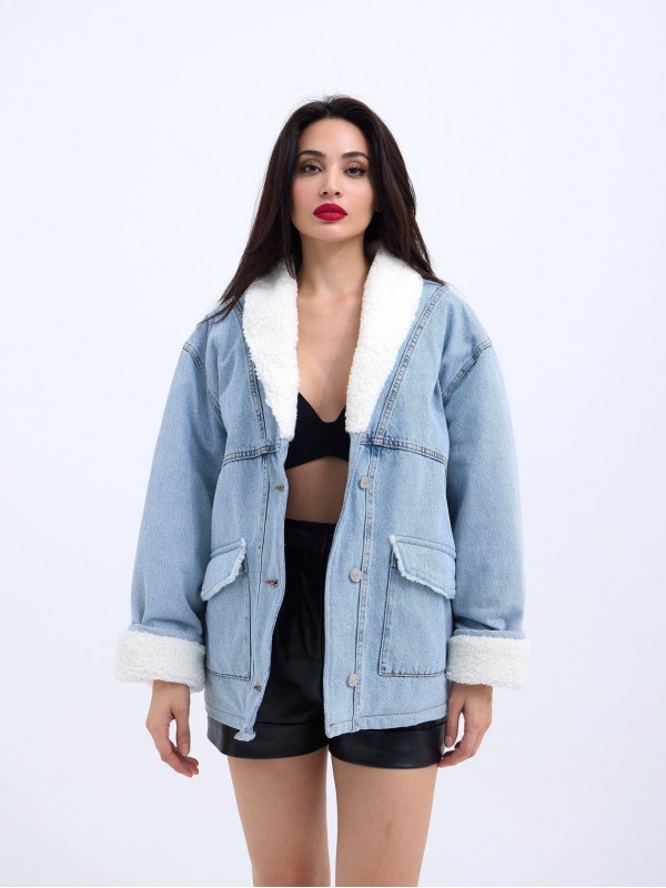 5674 جاكيت جينز 5674-أزرق