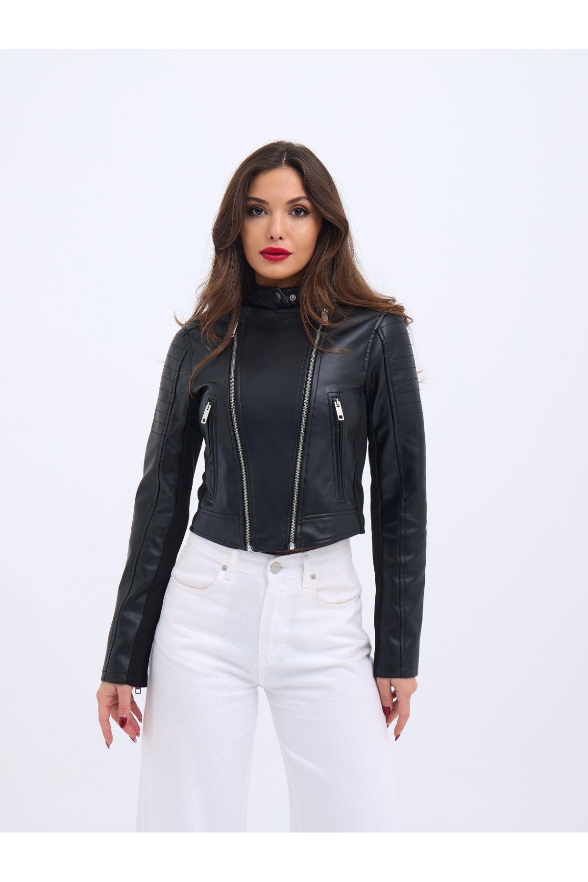 6711 LEATHER JACKET - BLACK