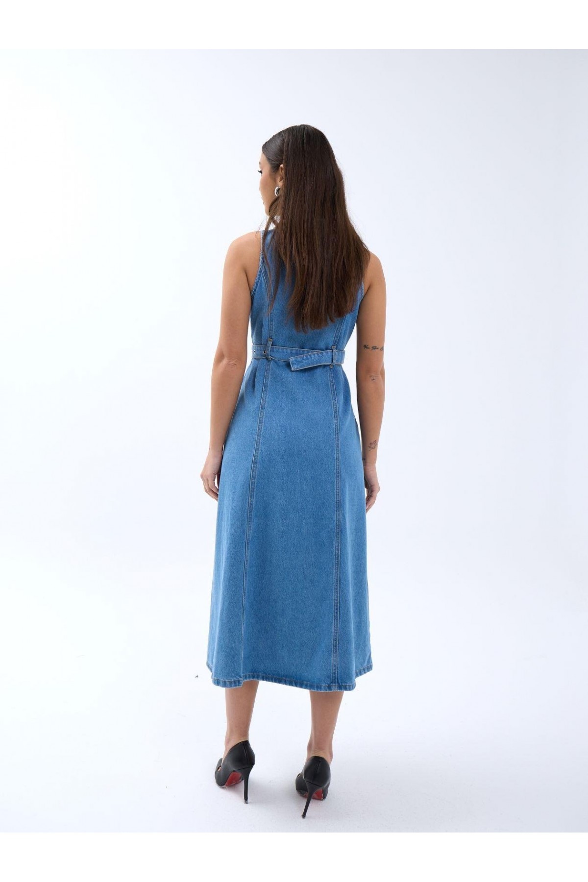 6969 DENIM DRESS-BLUE