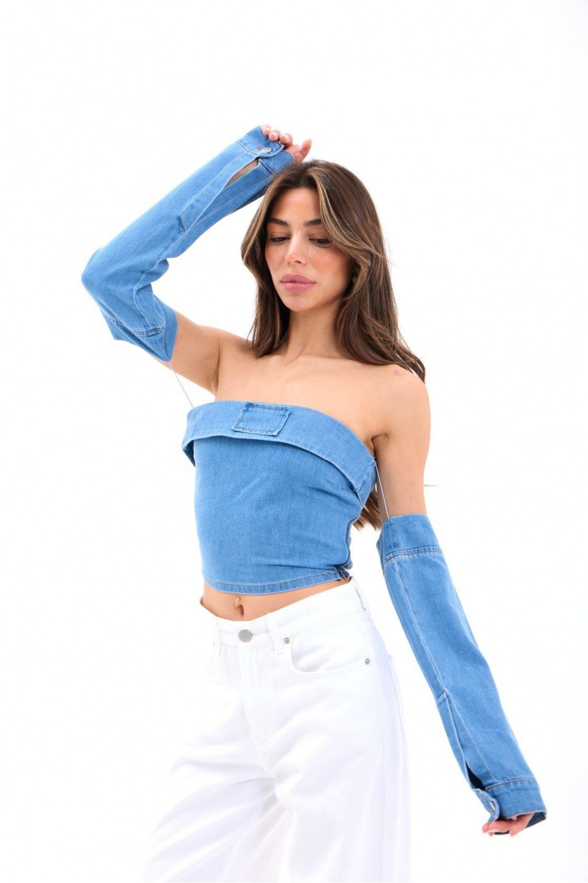7358 DENIM BLOUSE