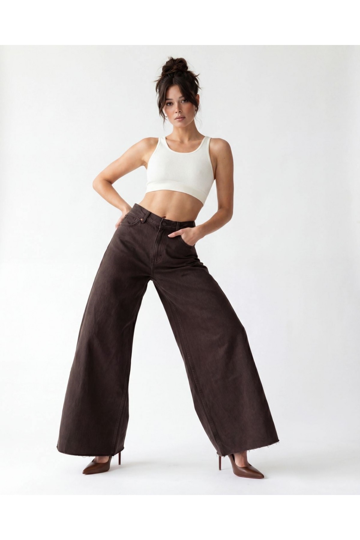 7488 KOT PANTOLON-DARK BROWN