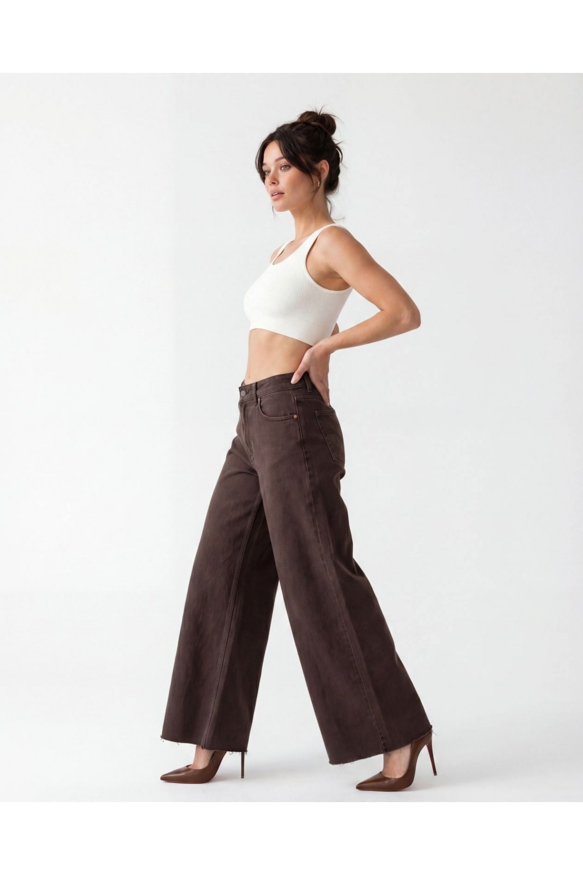 7488 KOT PANTOLON-DARK BROWN