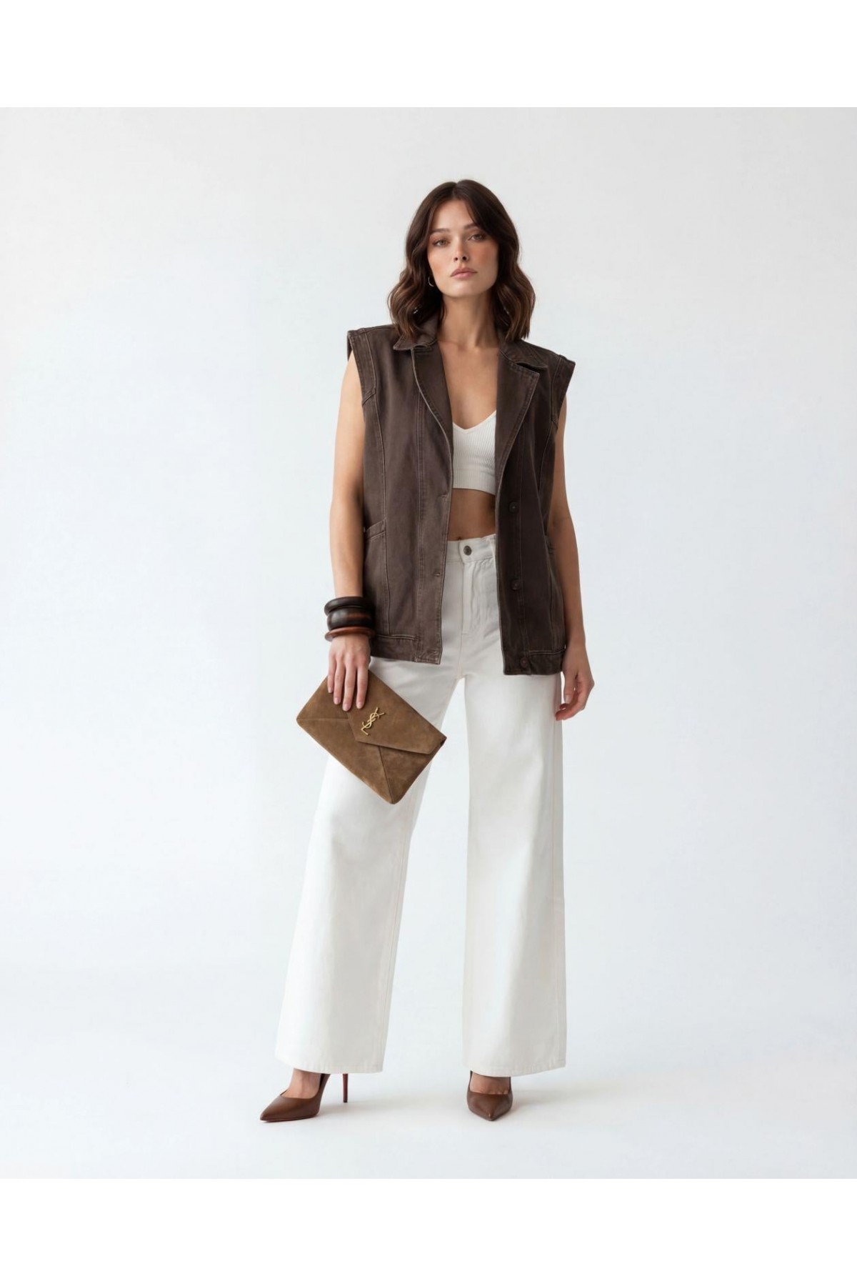 7491 KOT YELEK-DARK BROWN