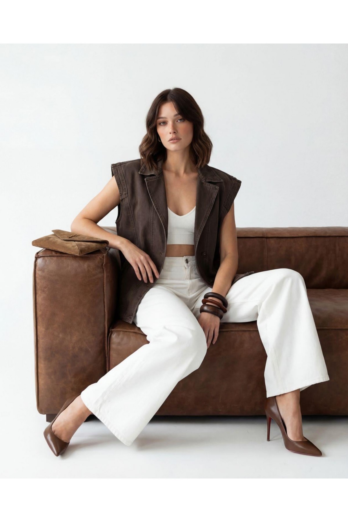 7491 KOT YELEK-DARK BROWN