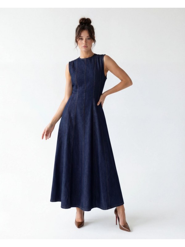 7601 KOT ELBİSE-DARK BLUE