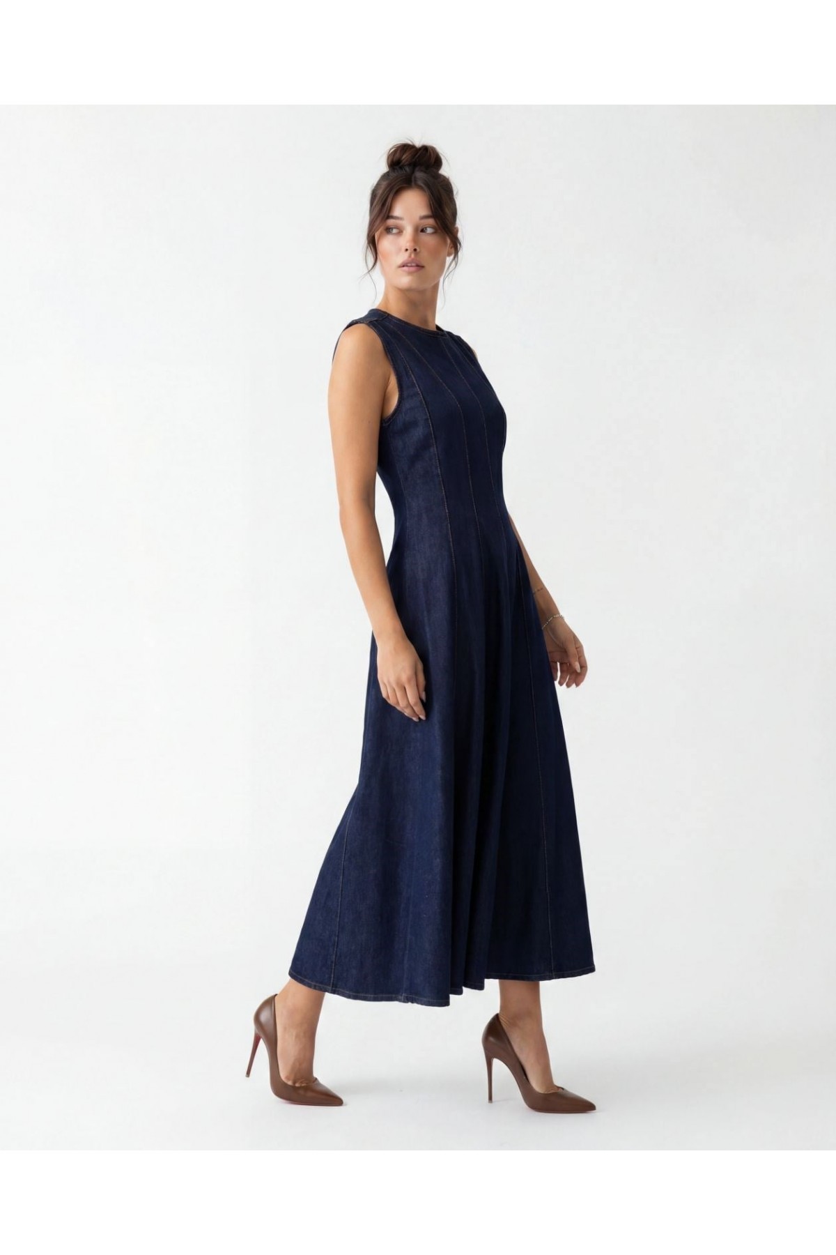 7601 KOT ELBİSE-DARK BLUE